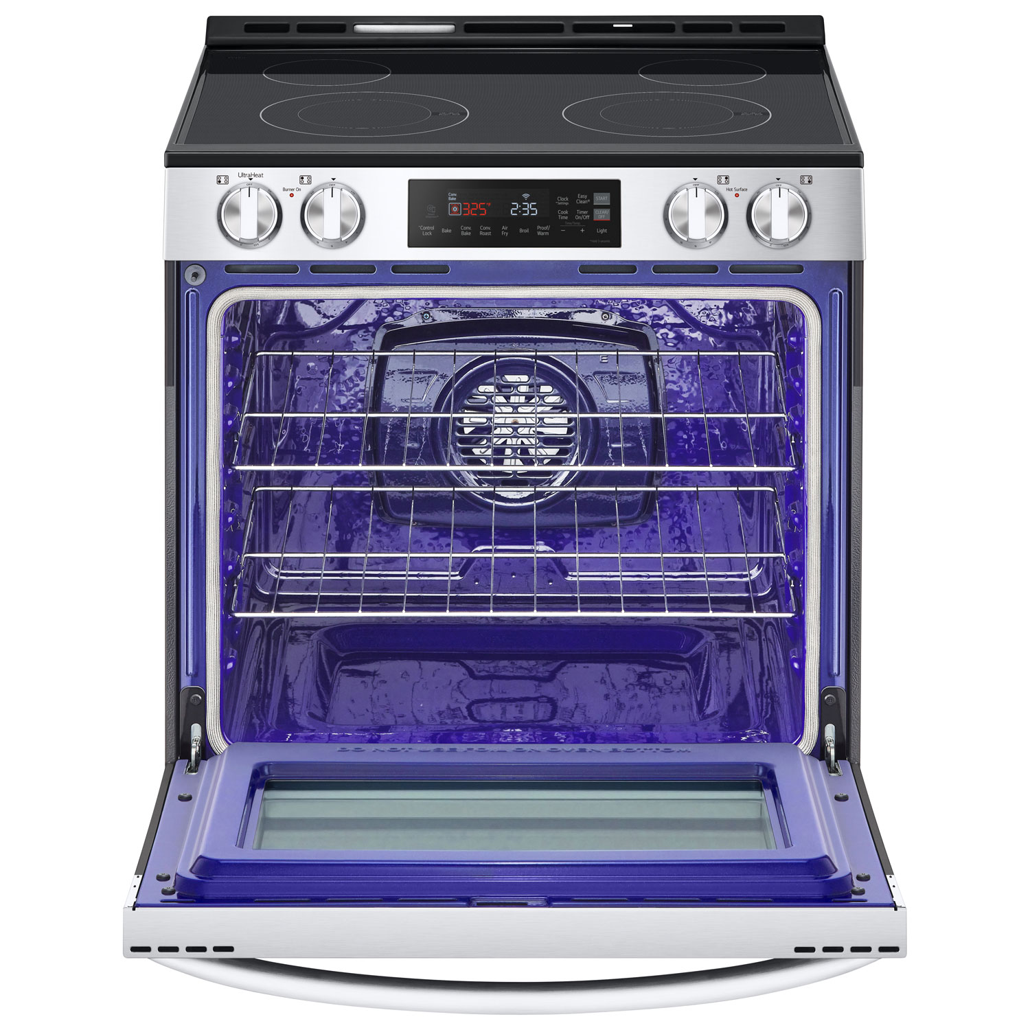 LG 30" 6.3 Cu. Ft. Fan Convection Slide-In Electric Air Fry Range - Stainless Steel