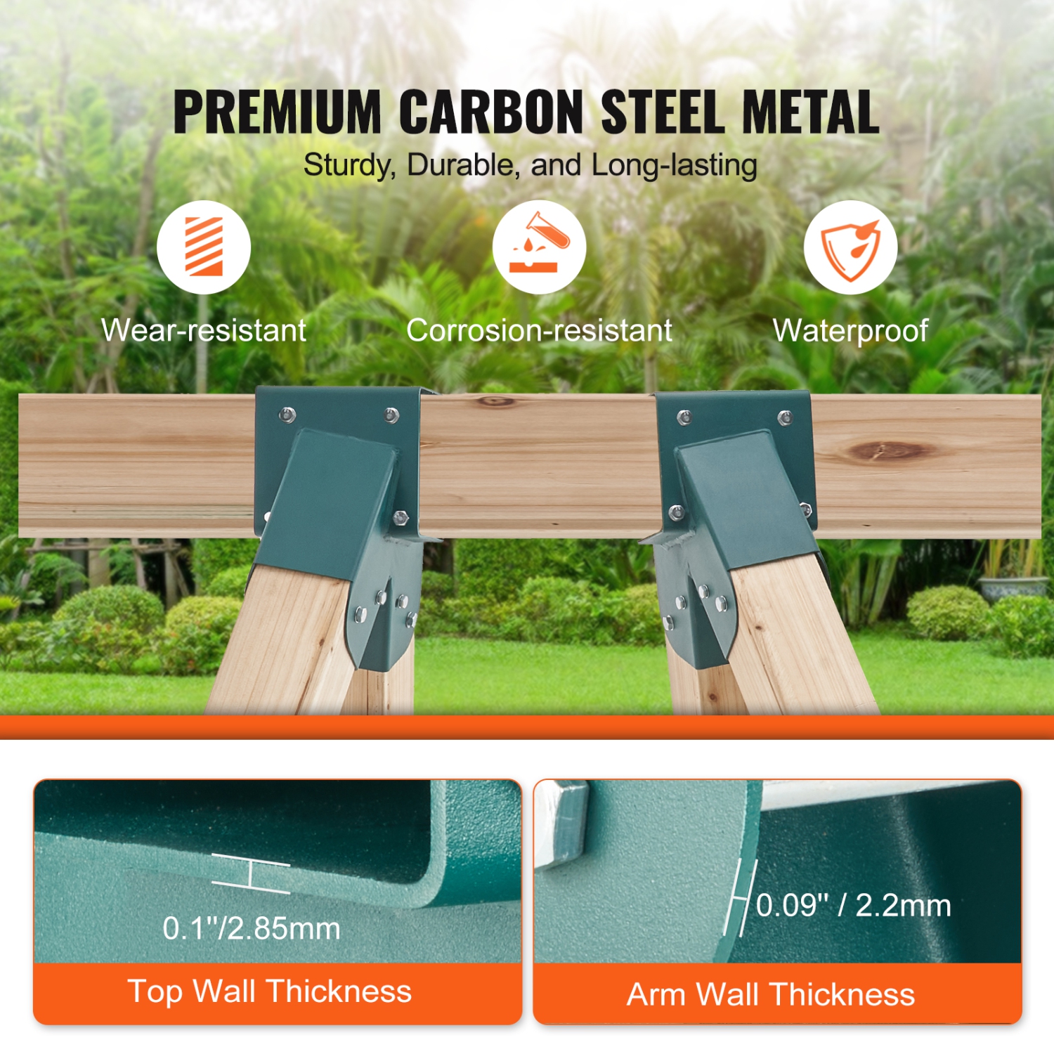 VEVOR A-Frame Middle Swing Set Brackets, Heavy Duty Carbon Steel Swing Set with Mounting Hardware, DIY Swing Set Bracket Swing Set Kit for 4x4 Legs &
