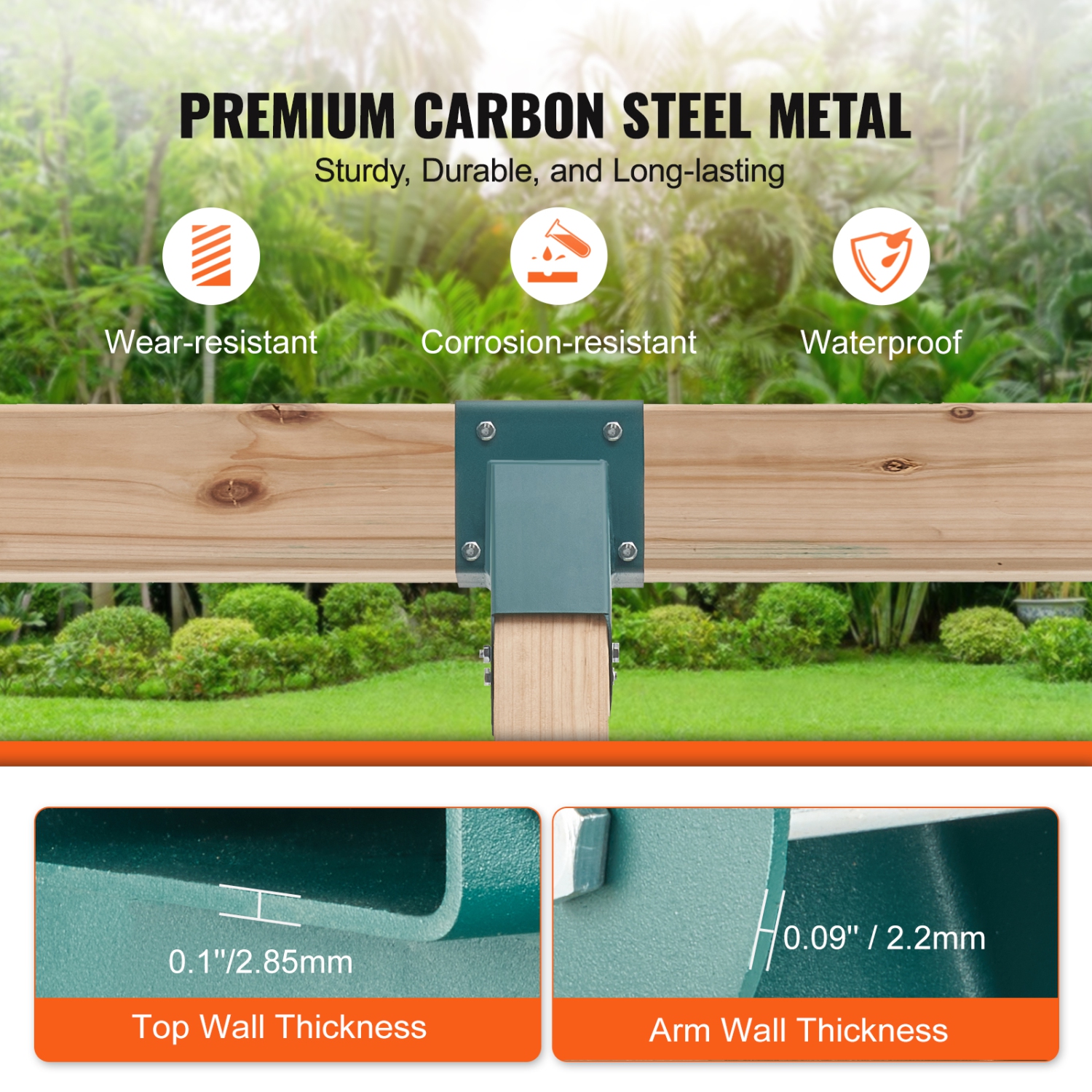 VEVOR A-Frame Middle Swing Set Brackets, Heavy Duty Carbon Steel Swing Set with Mounting Hardware, DIY Swing Set Bracket Swing Set Kit for 4x4 Legs &