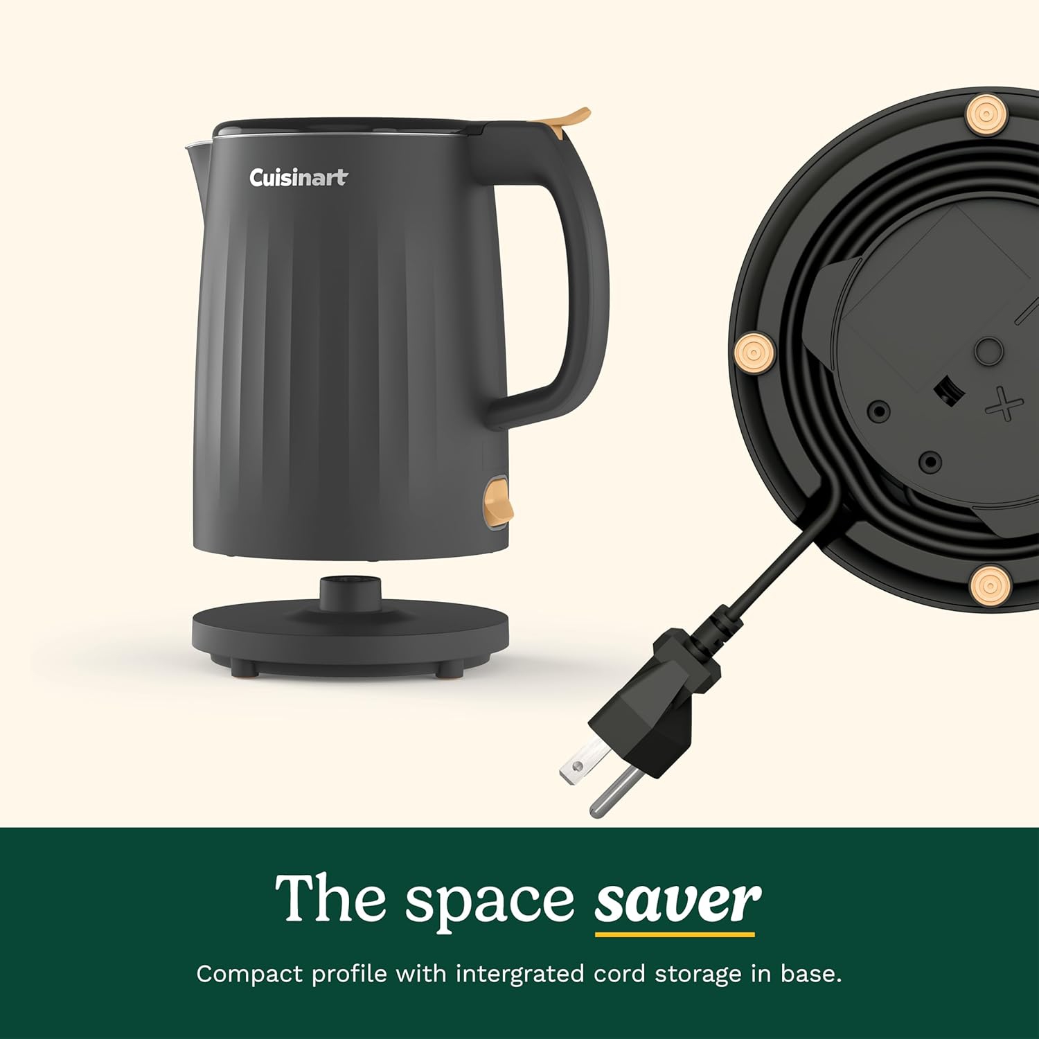 Cuisinart Soho 1-Liter Double-Wall Electric Kettle, Auto-Shutoff with Boil-Dry Protection