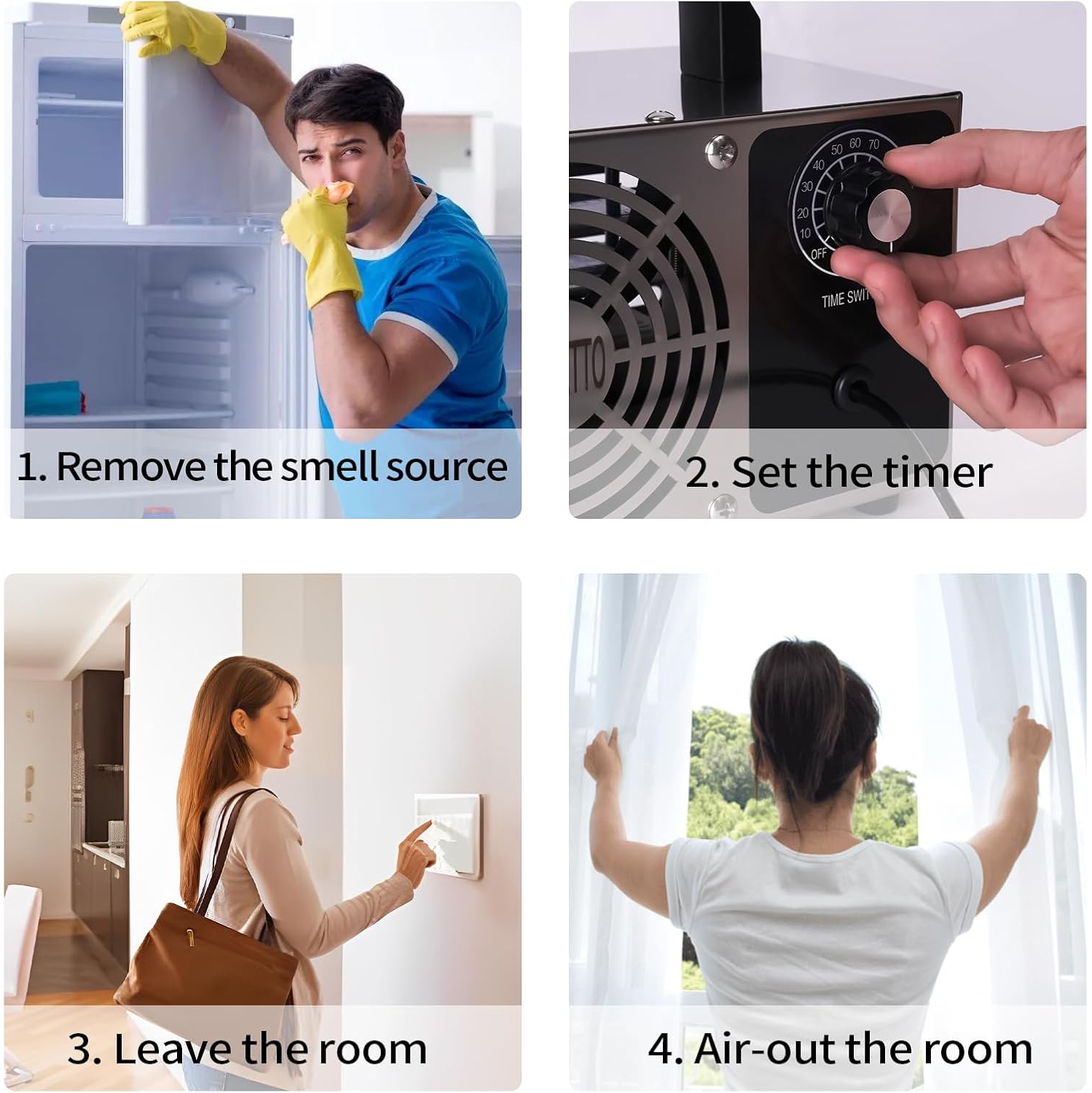 Ozone Generator 30000mg/h High Capacity Ozone Generator Odor Removal Deodorizer Ozonator for Home,Car and Pets