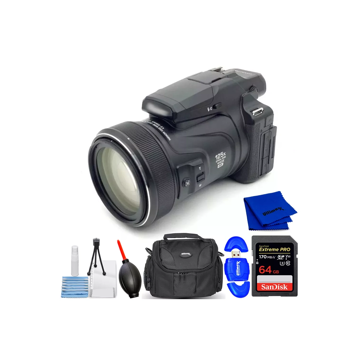 Appareil photo numérique COOLPIX P1100 de Nikon 26541 – Ensemble d'accessoires de 7 pièces