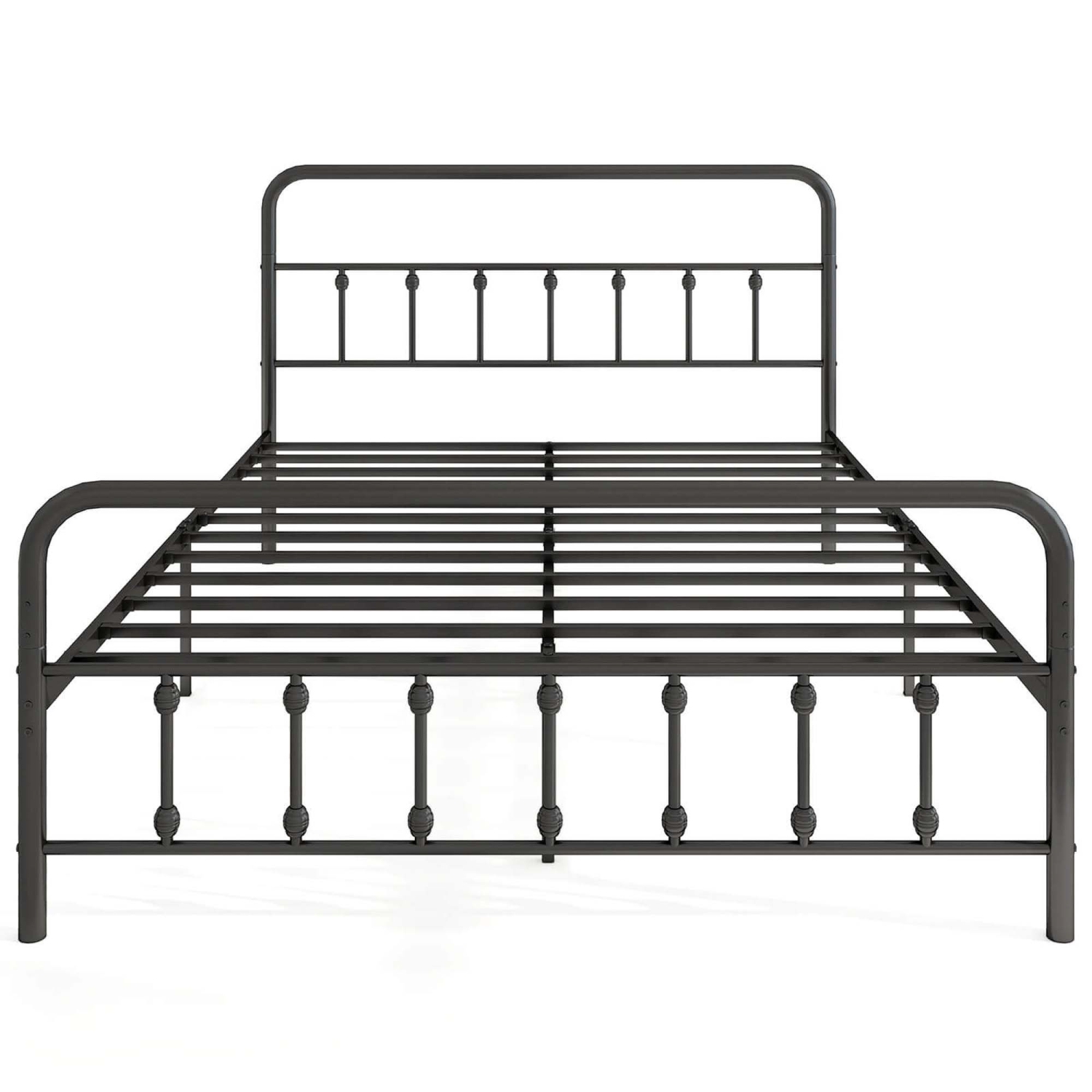 Costway Full/Queen/King Size Bed Frame with Headboard Under Bed Storage No Box Spring Needed Black