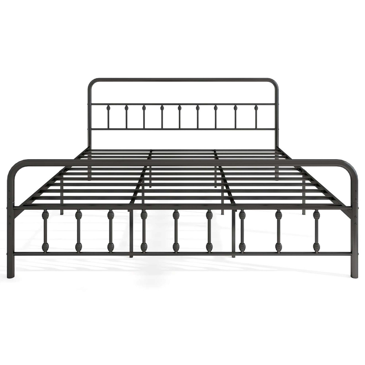 Costway Full/Queen/King Size Bed Frame with Headboard Under Bed Storage No Box Spring Needed Black