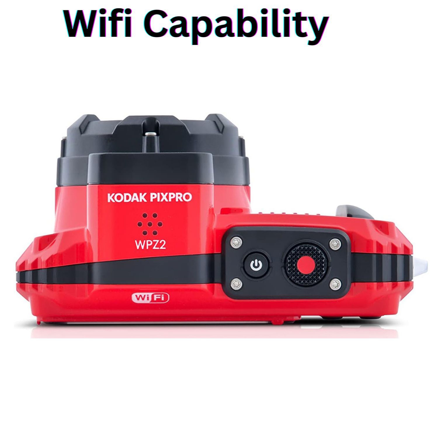 Appareil photo numérique étanche, antichoc, Wi-Fi à zoom optique 4x 1080p 16&nbsp;Mpx HD intégrale Appareil photo ACL 2,7&nbsp;po + bracelet en prime