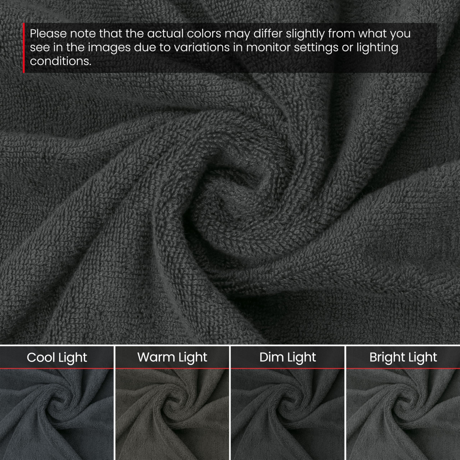 Canadian Linen Everest – Serviettes de bain couleur de luxe, 27 x 54 po, paq. 4, serviettes absorbantes légères en coton à séchage rapide, pour