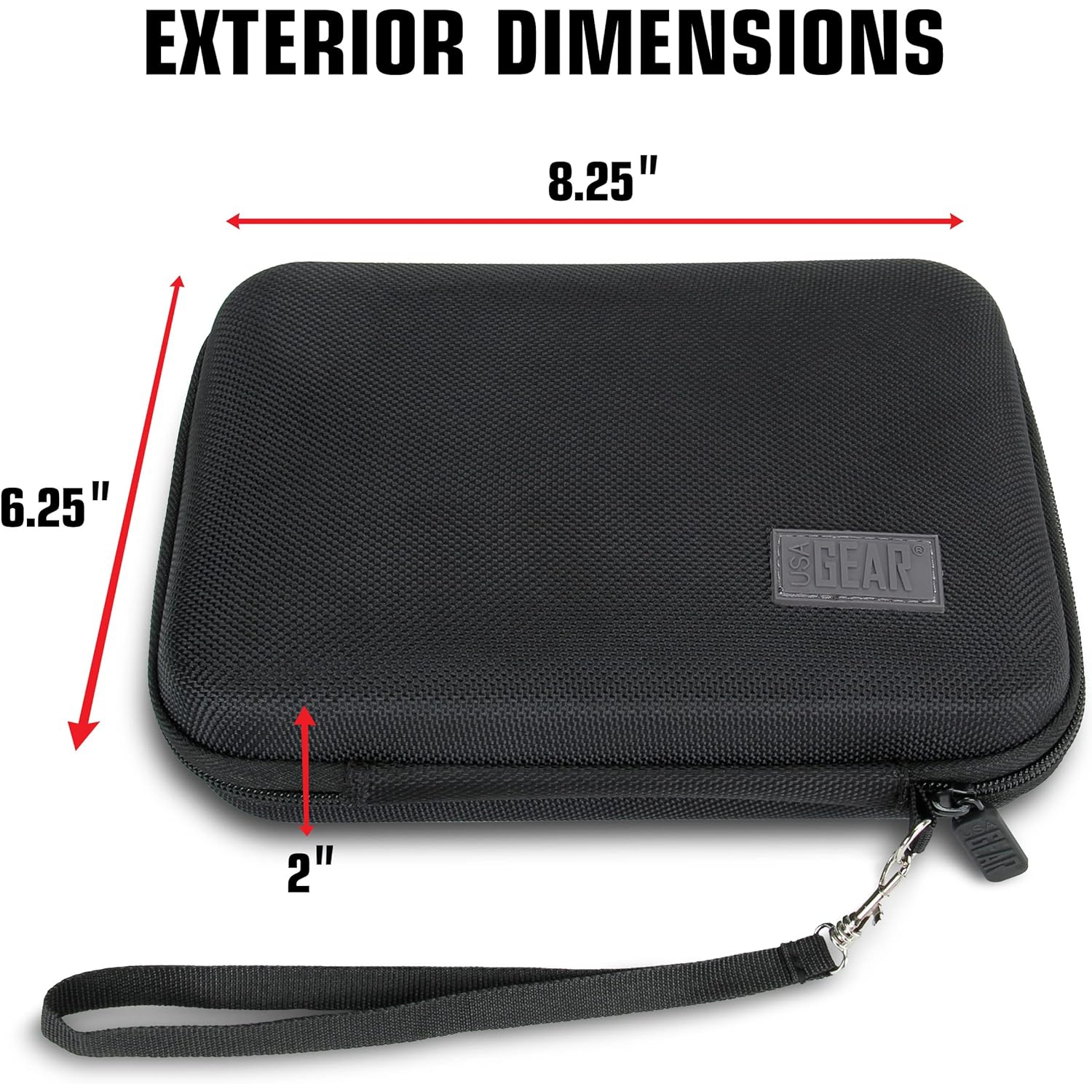 USA GEAR Insulin Travel Case - Diabetic Bag with Protective Hard Shell Exterior, Zipper and Wrist Strap - Diabetic Travel Case Holds Insulin,