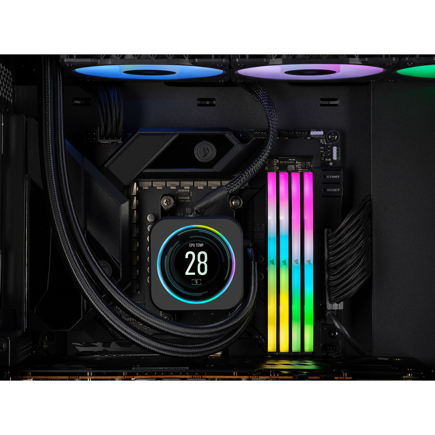 Mémoire DDR5 64 Go 6000 MHz Vengeance RGB de Corsair pour PC (CMH64GX5M2B6000Z30)