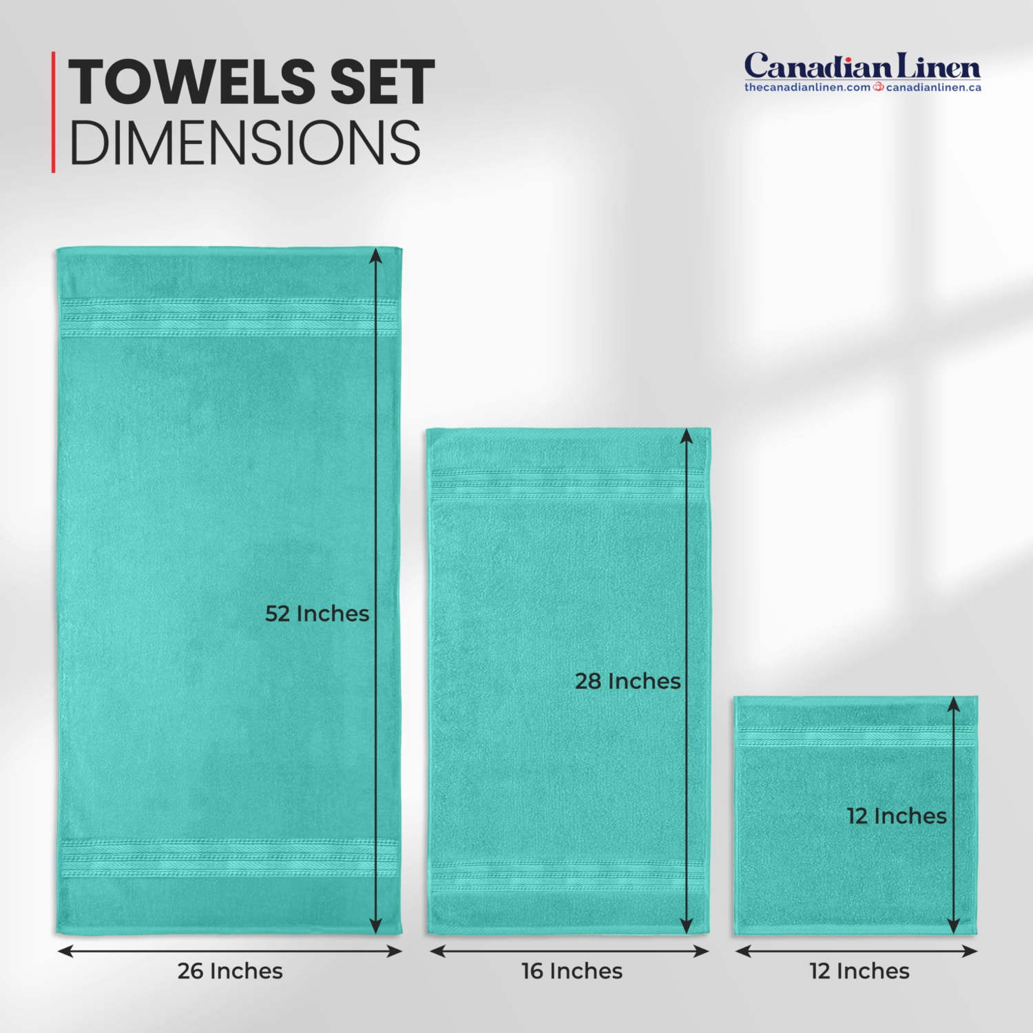 Canadian Linen Luxury Everest Towels, Pack of 6 Soft Absorbent Cotton Lightweight Quick Dry Towels for Beach Resorts, Teal
