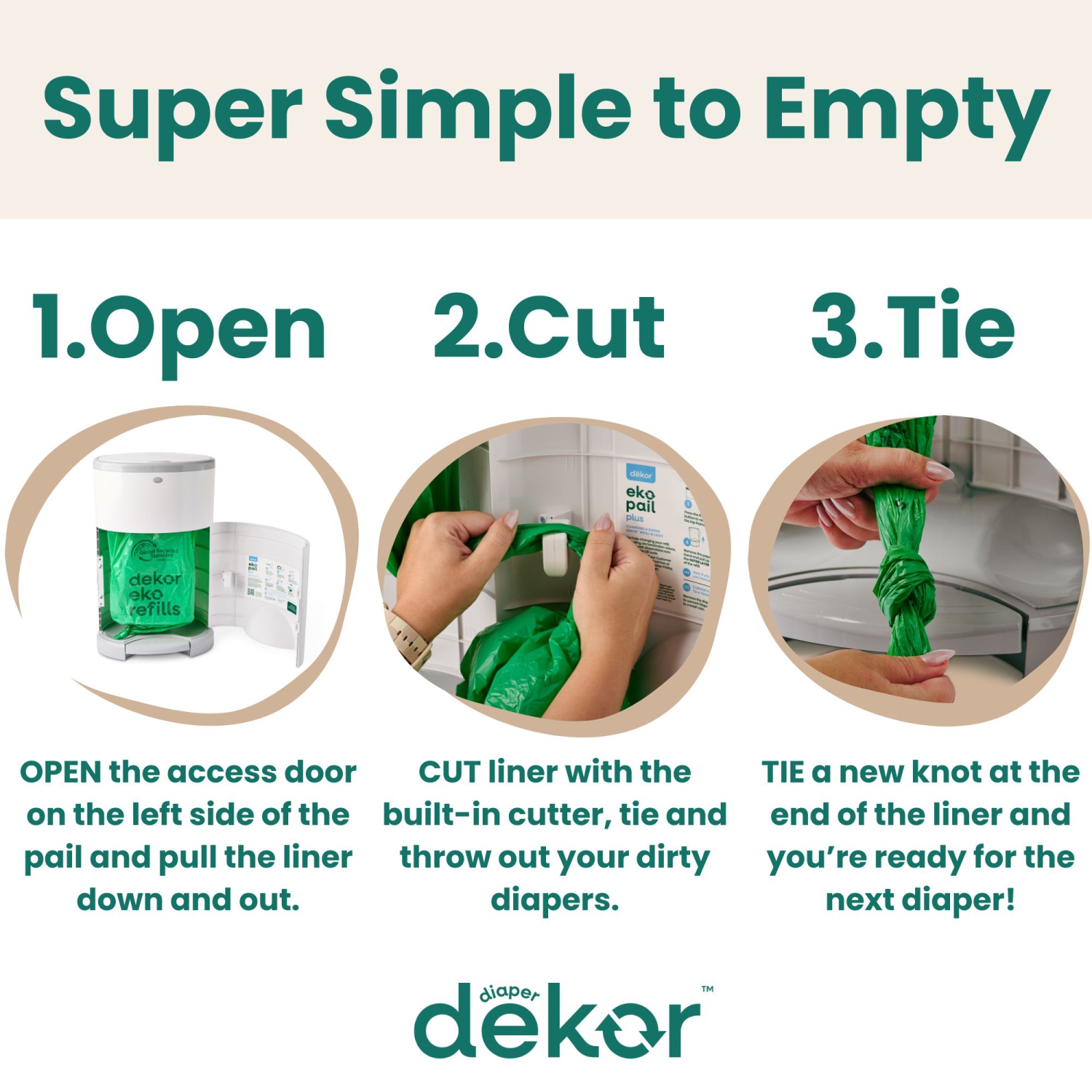 Dekor Eko Classic Diaper Pail Refills