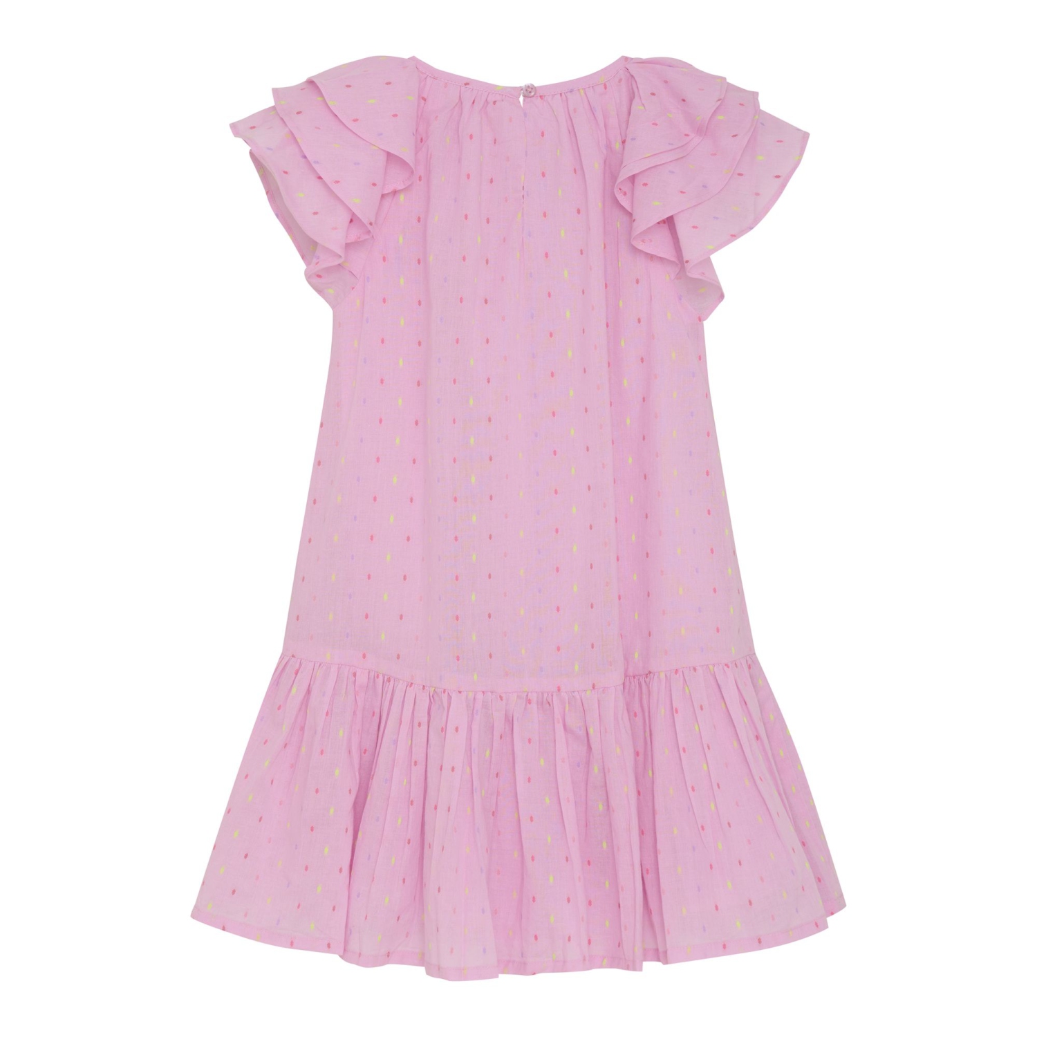 Robe en coton à manches courtes de Minymo - Rose pâle