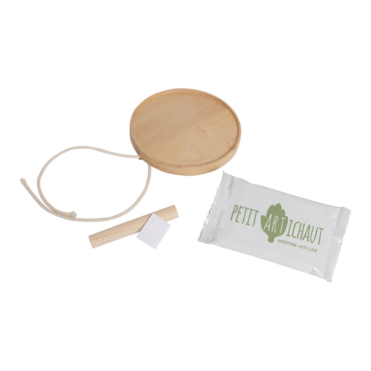 Petit Artichaut Woodem Medallion Keepsake