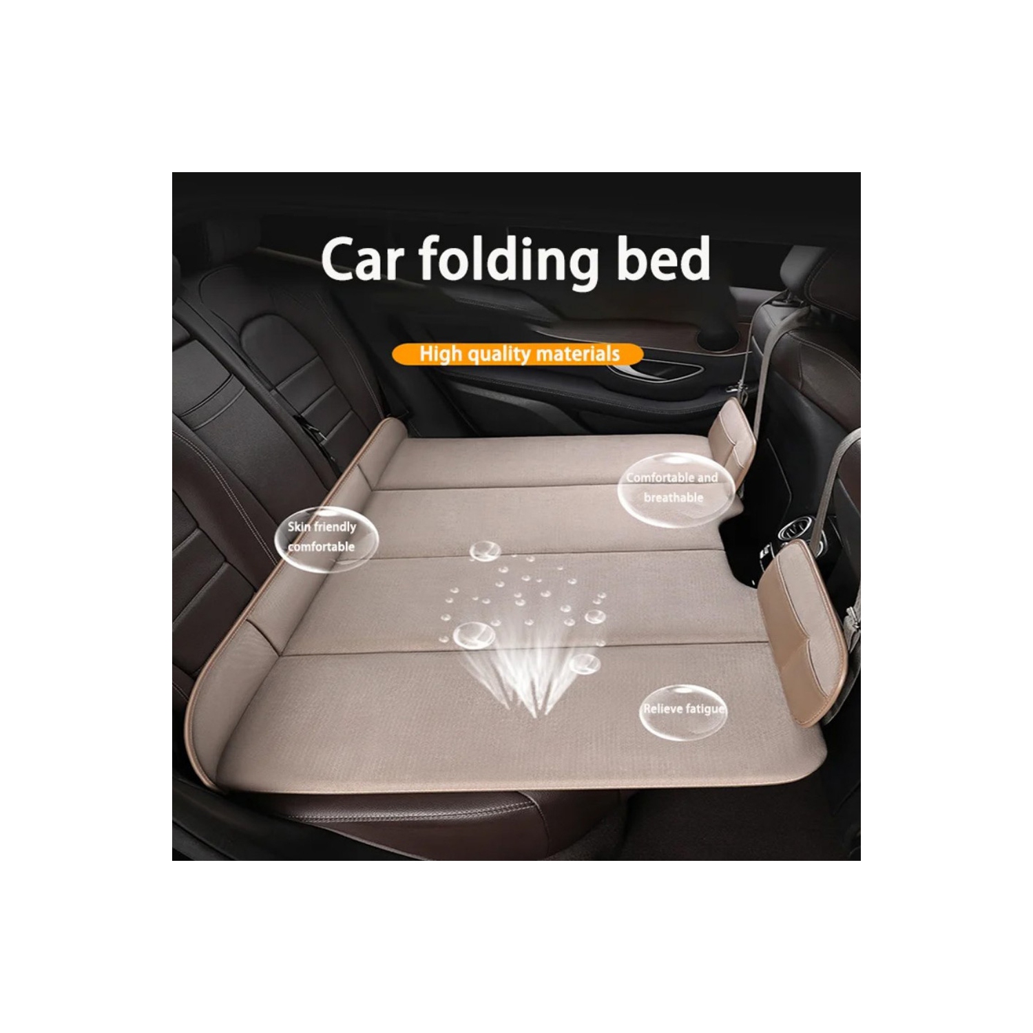 axGear Car Back Seat Mattress Foldable Portable Travel Camping Sleep Mat Non-Inflatable