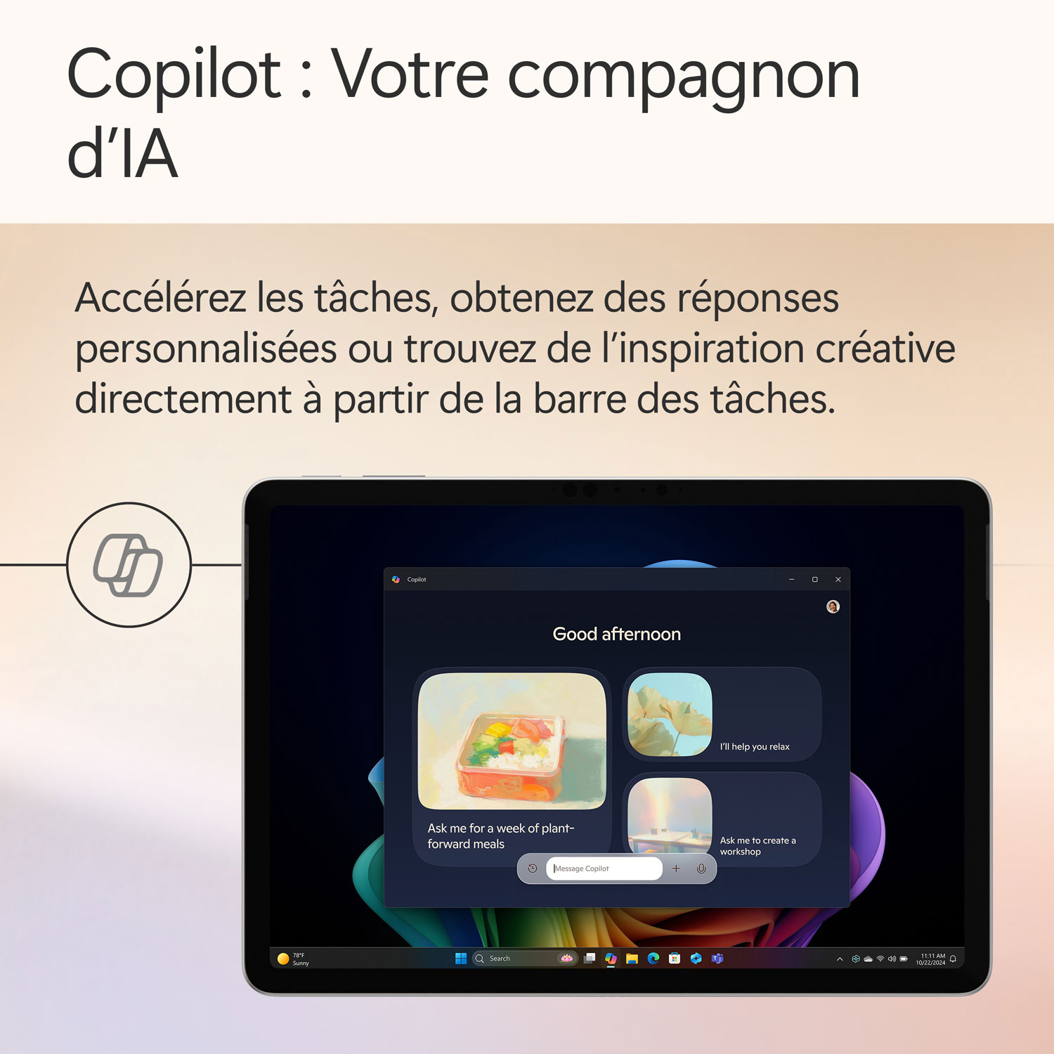 Portable Surface Pro Copilot+ PC 12 po 512 Go de Microsoft avec Snapdragon X Plus/mémoire vive de 16 Go (2025) - Platine - Appareil seulement