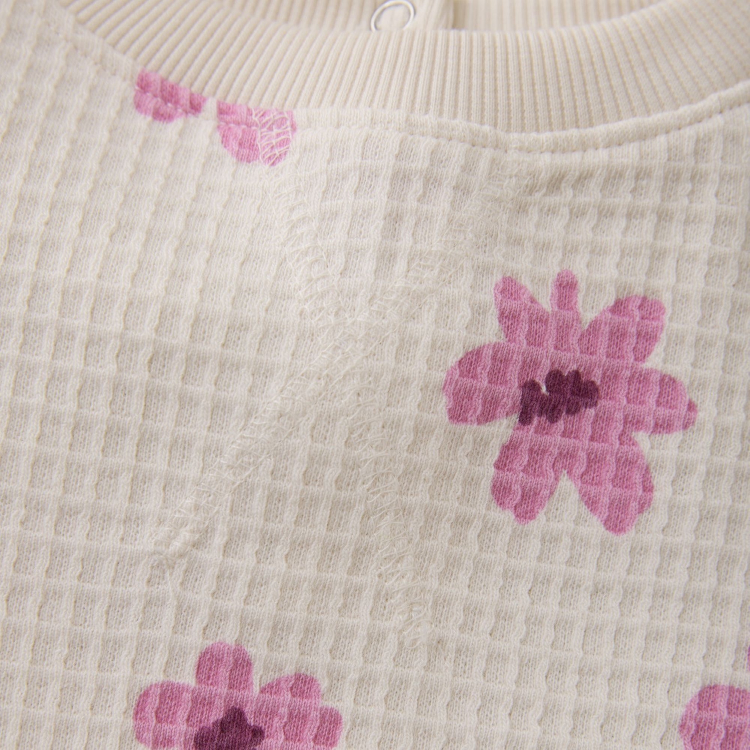 Minymo Long-Sleeve Sweatshirt - Pink Flowers/White Swan