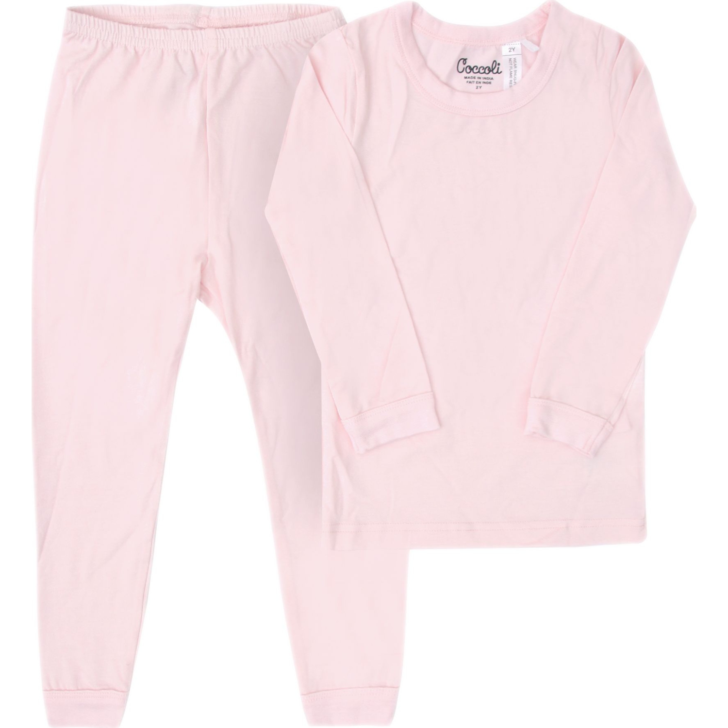 Pyjama à manches longues en modal Tencel de Coccoli - Rose pâle