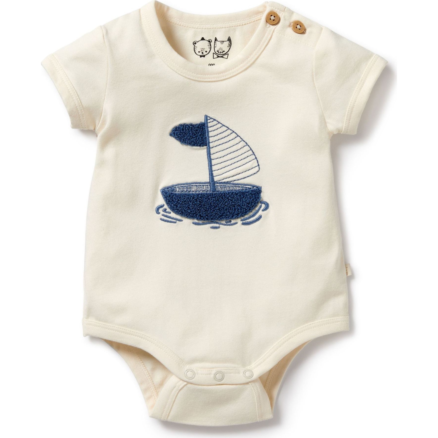 Cache-couche en coton biologique Wilson+Frenchy - Nautique