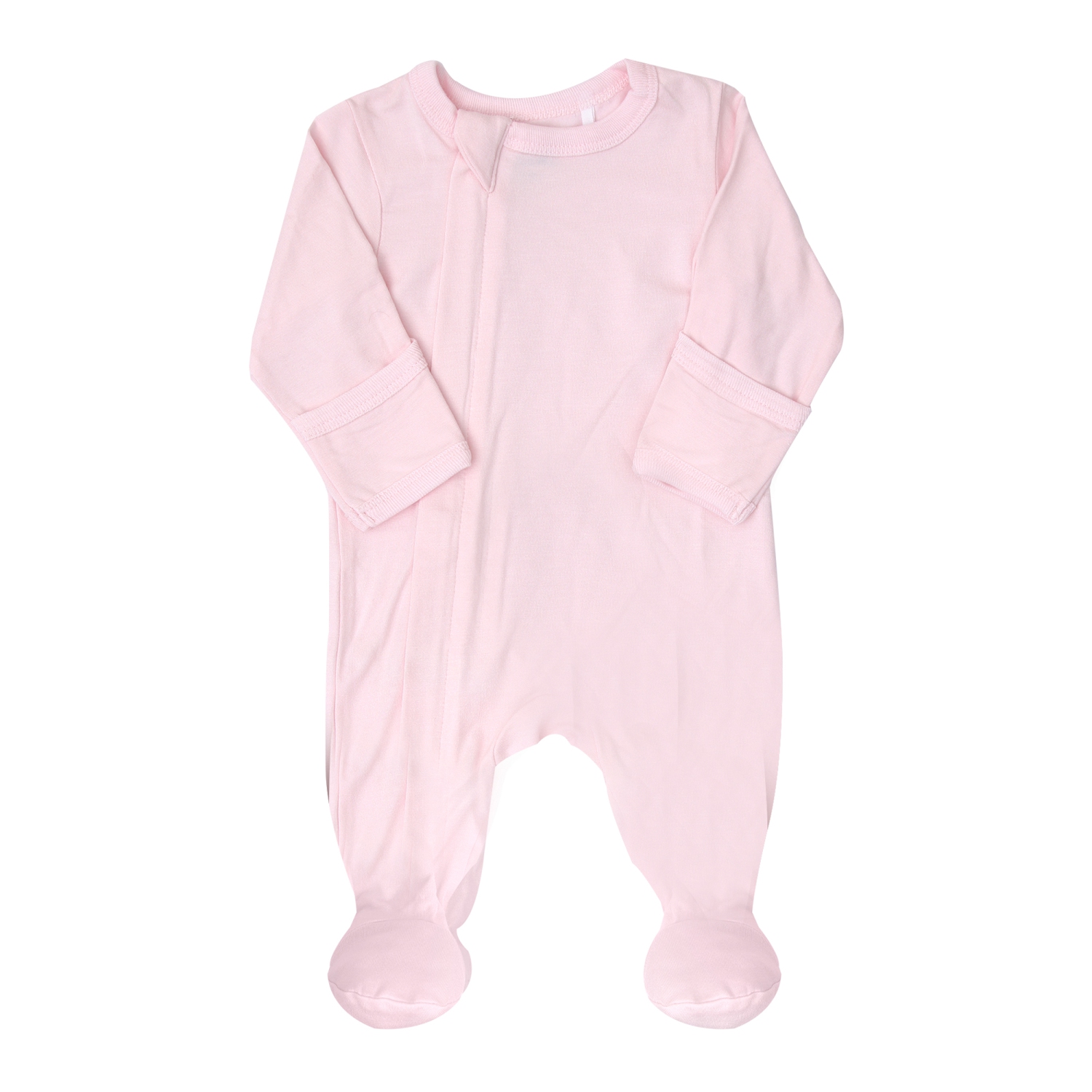 Coccoli Tencel Modal Zippered Footie Sleeper - As Soft As Bamboo - Light Pink