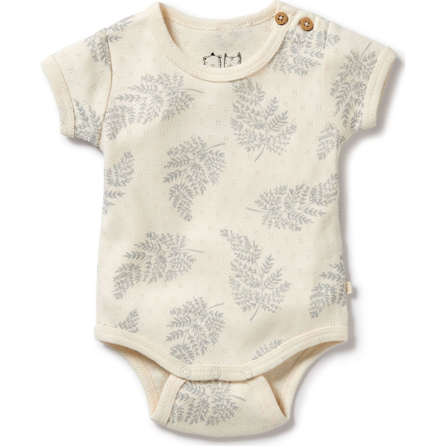Wilson+Frenchy Organic Cotton Pointelle Bodysuit - Forever Ferns