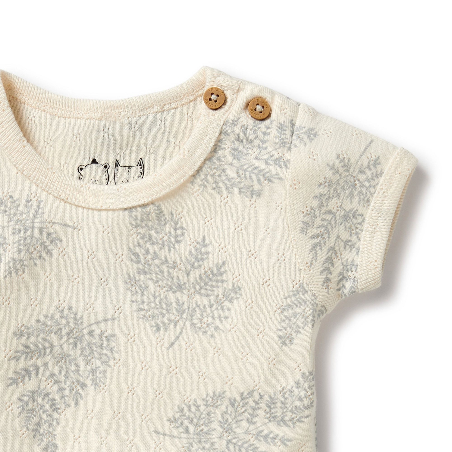 Wilson+Frenchy Organic Cotton Pointelle Bodysuit - Forever Ferns