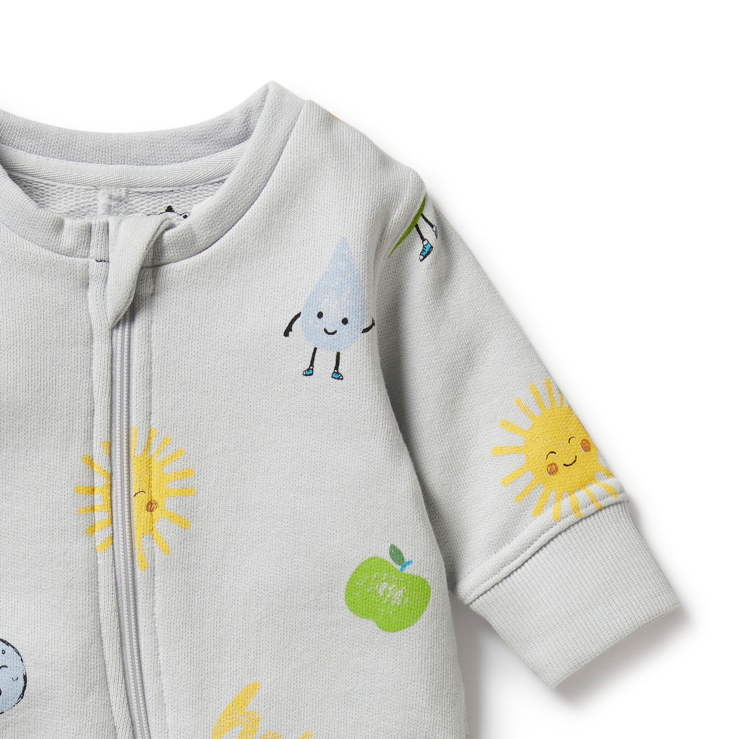 Wilson+Frenchy Organic Terry Growsuit - Bluebell