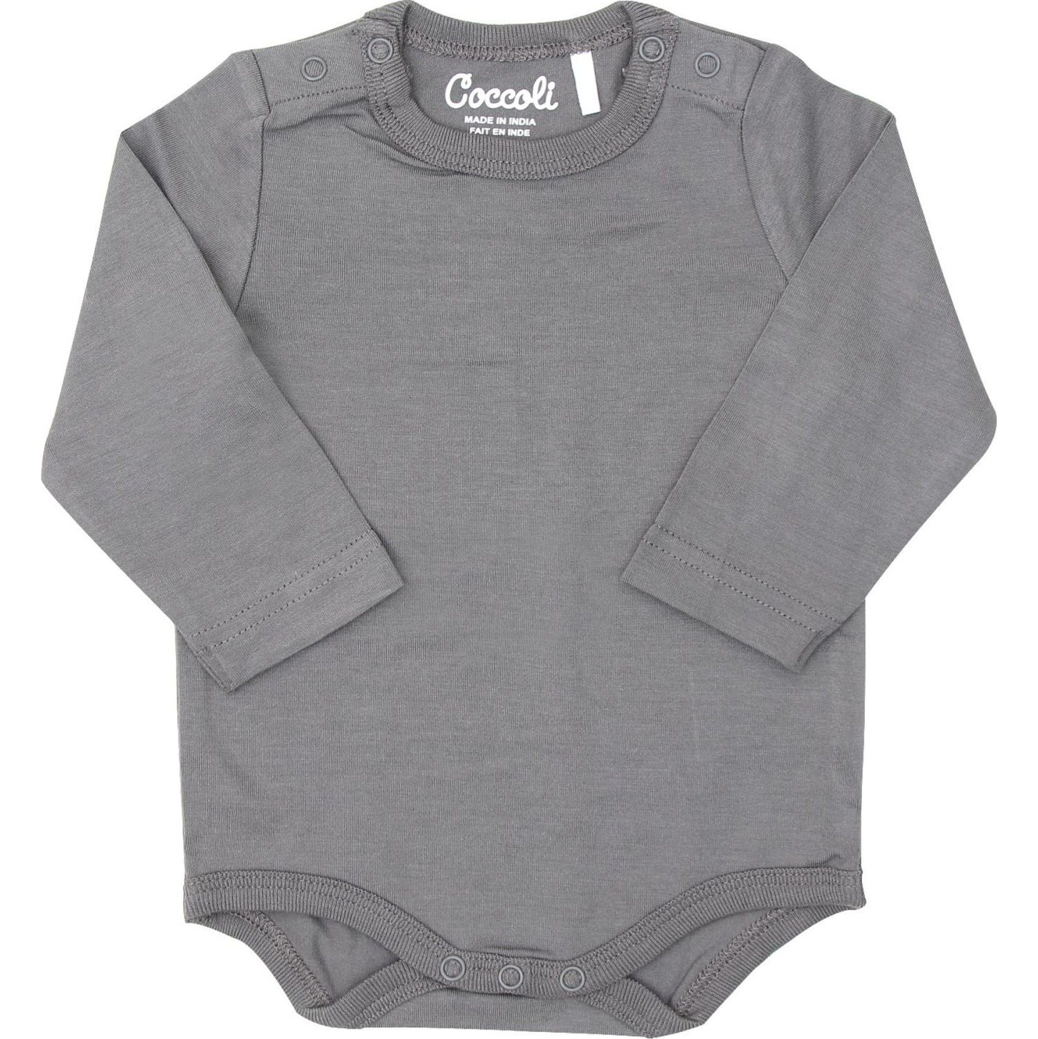 Cache-couche à manches longues en modal Tencel de Coccoli - Granite