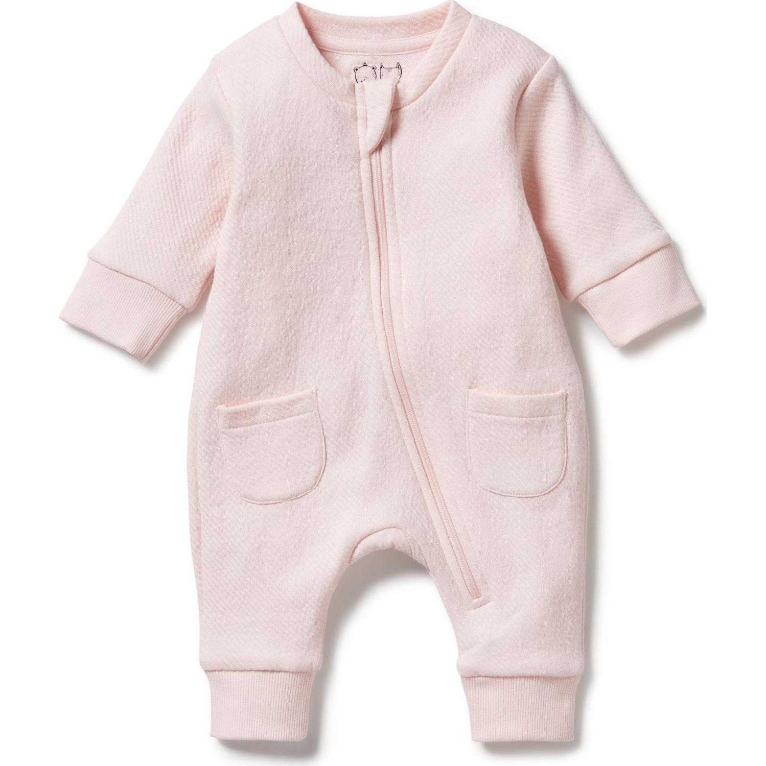 Wilson+Frenchy Organic Quilted Growsuit - Pink
