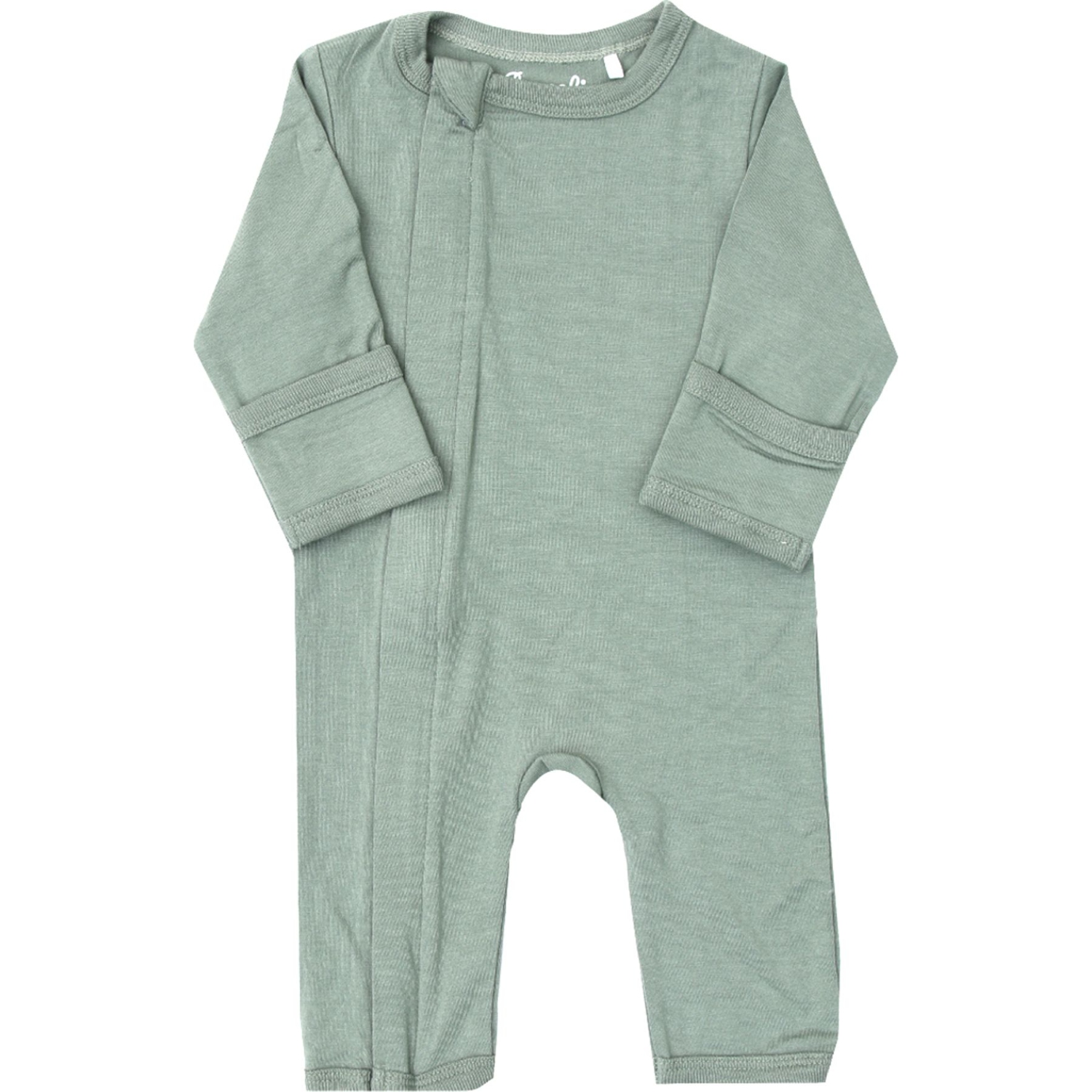 Coccoli Tencel Modal Zippered Romper - Lily Pad