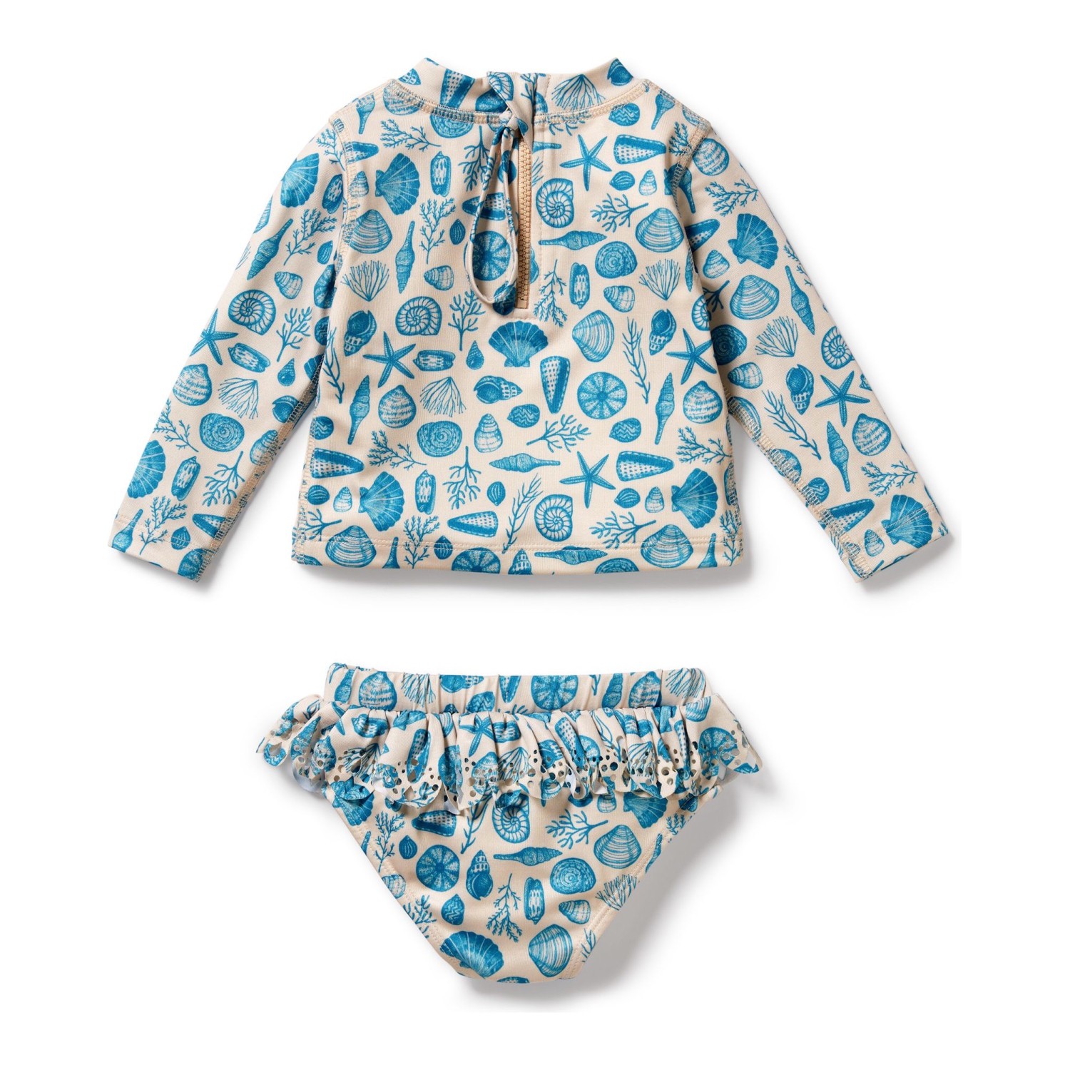 Wilson+Frenchy Cutwork Rashie Swim Set - Shells