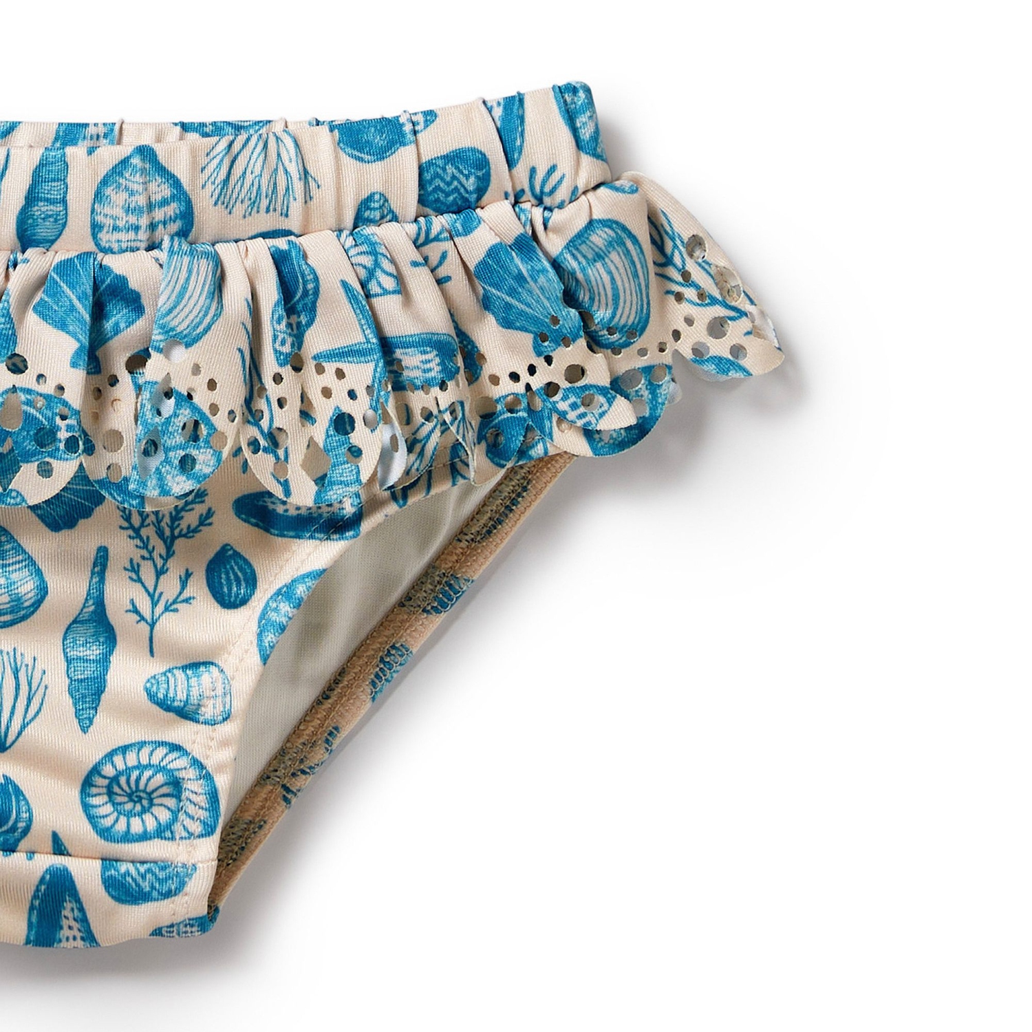 Wilson+Frenchy Cutwork Rashie Swim Set - Shells