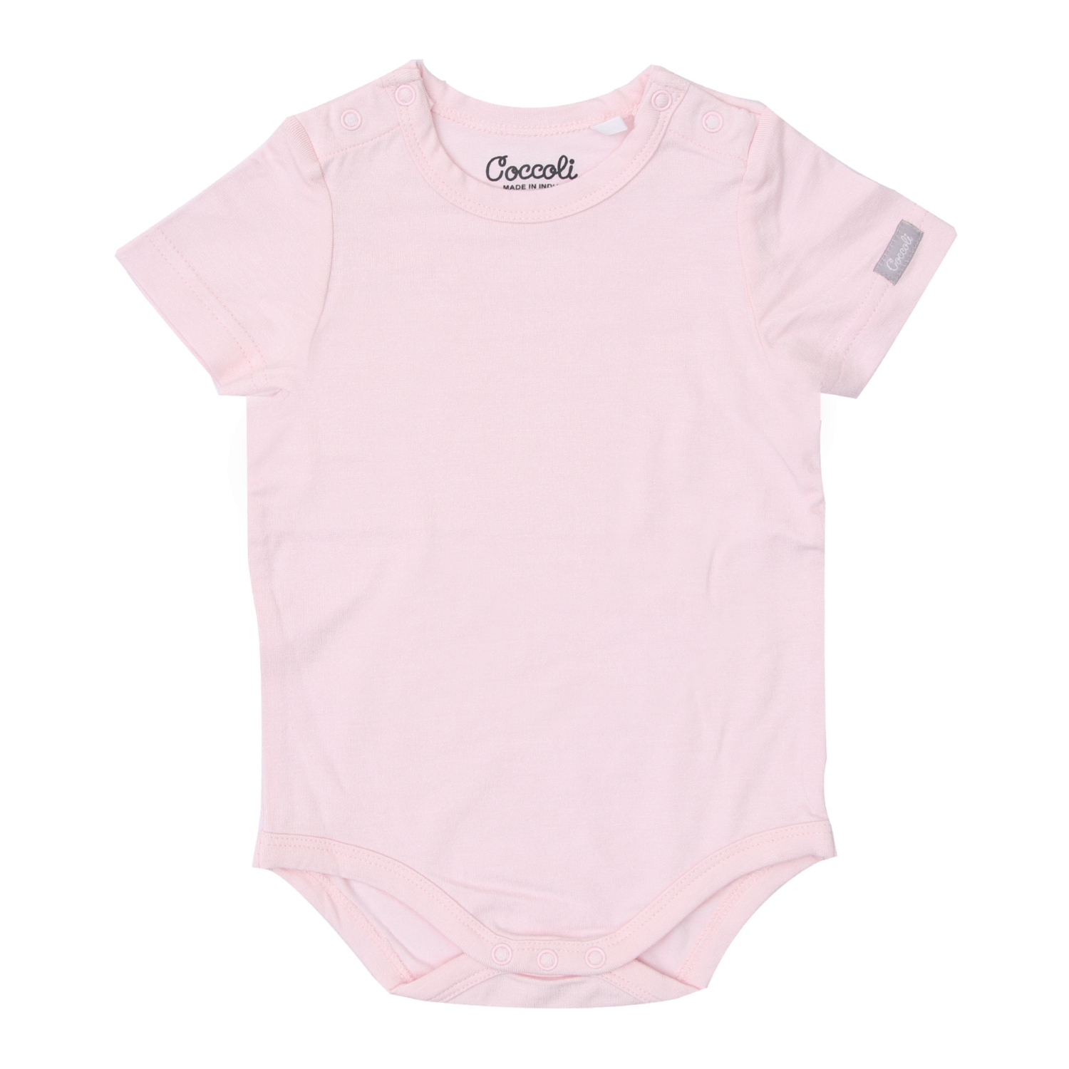 Cache-couche à manches courtes en modal Tencel de Coccoli - Rose pâle