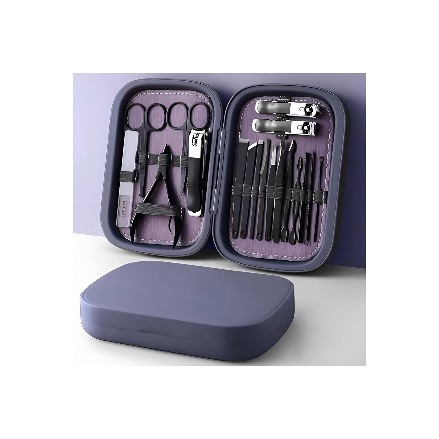 axGear Nail Clippers and Pedicure Manicure Care Kit 18 PCs Stainless Steel File Scissor