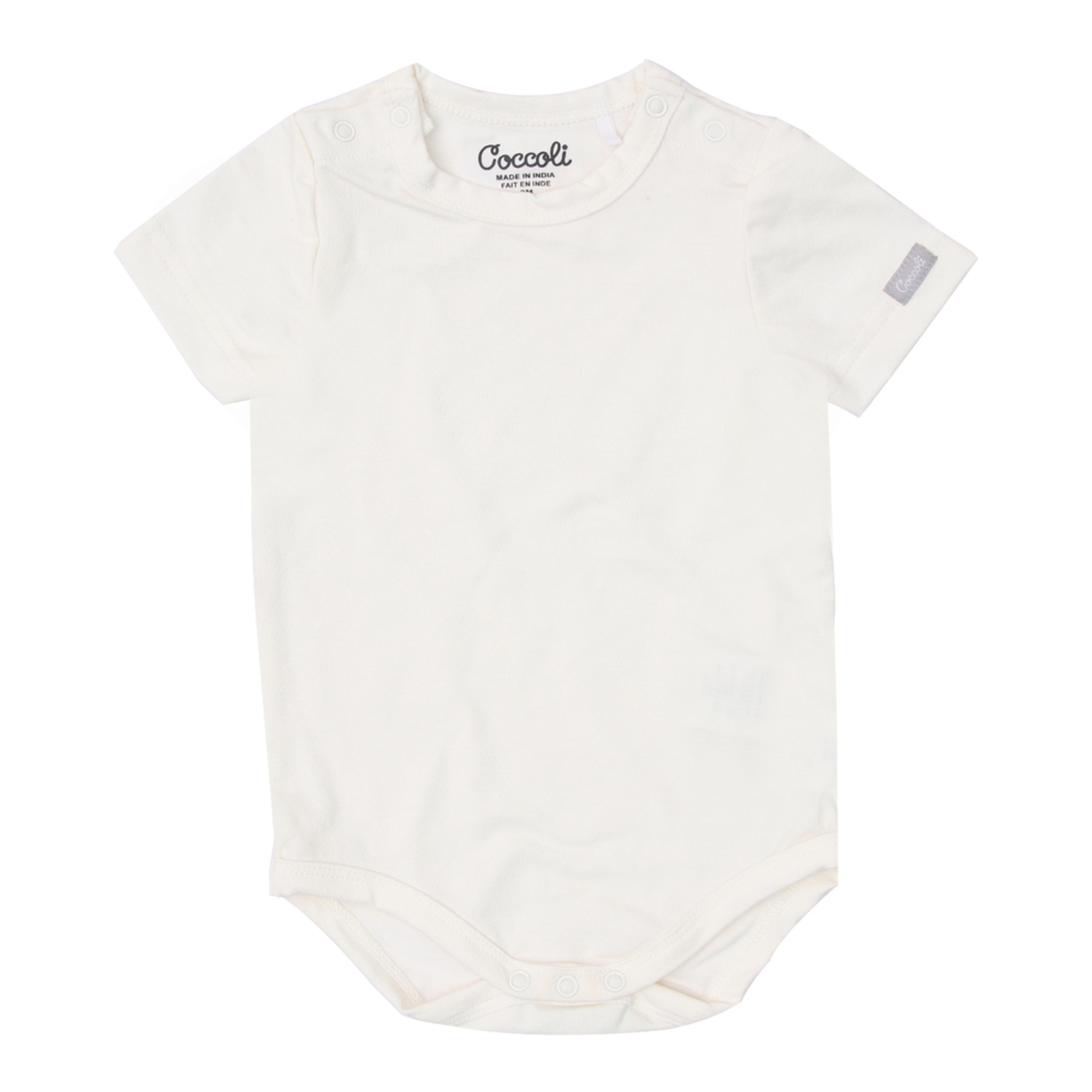 Coccoli Tencel Modal Short Sleeve Onesie - Cream
