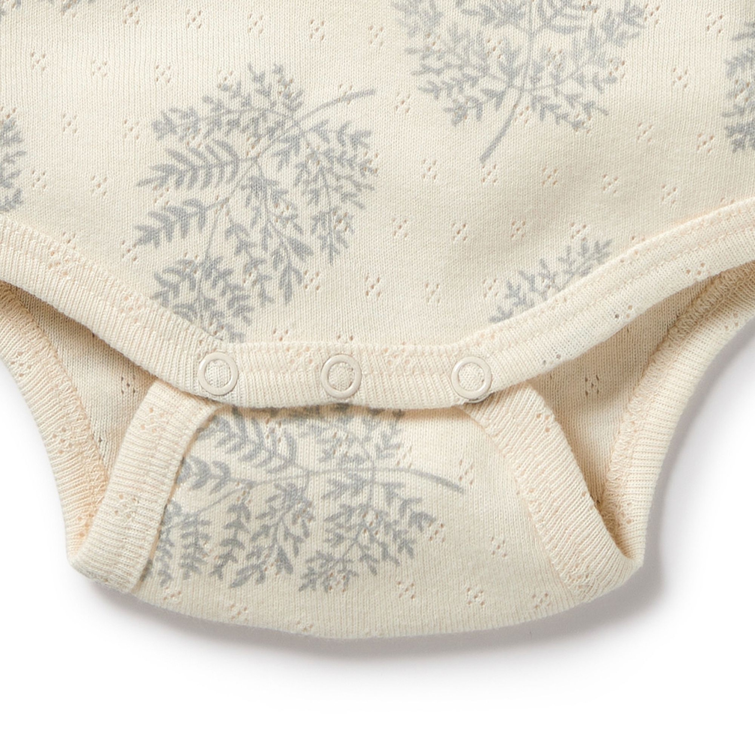 Ensemble cache-couche à pointelle en coton biologique Wilson+Frenchy - Fougère éternelle