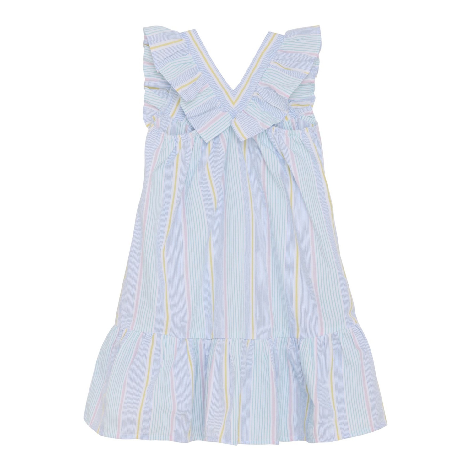 Robe en seersucker à manches courtes de Minymo - Bleu