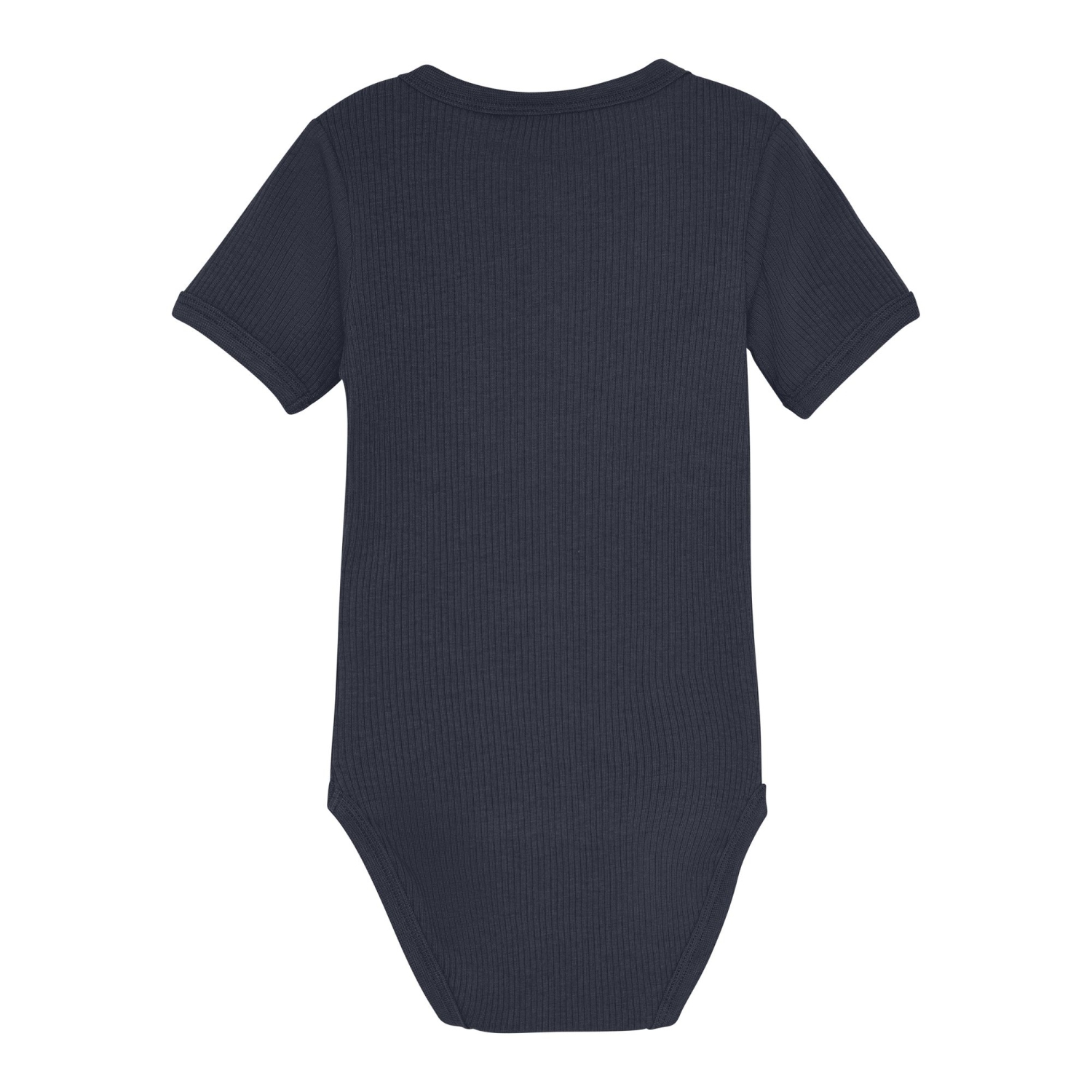 Minymo Ribbed Short-Sleeve TENCEL Modal Bodysuit - Blue Nights