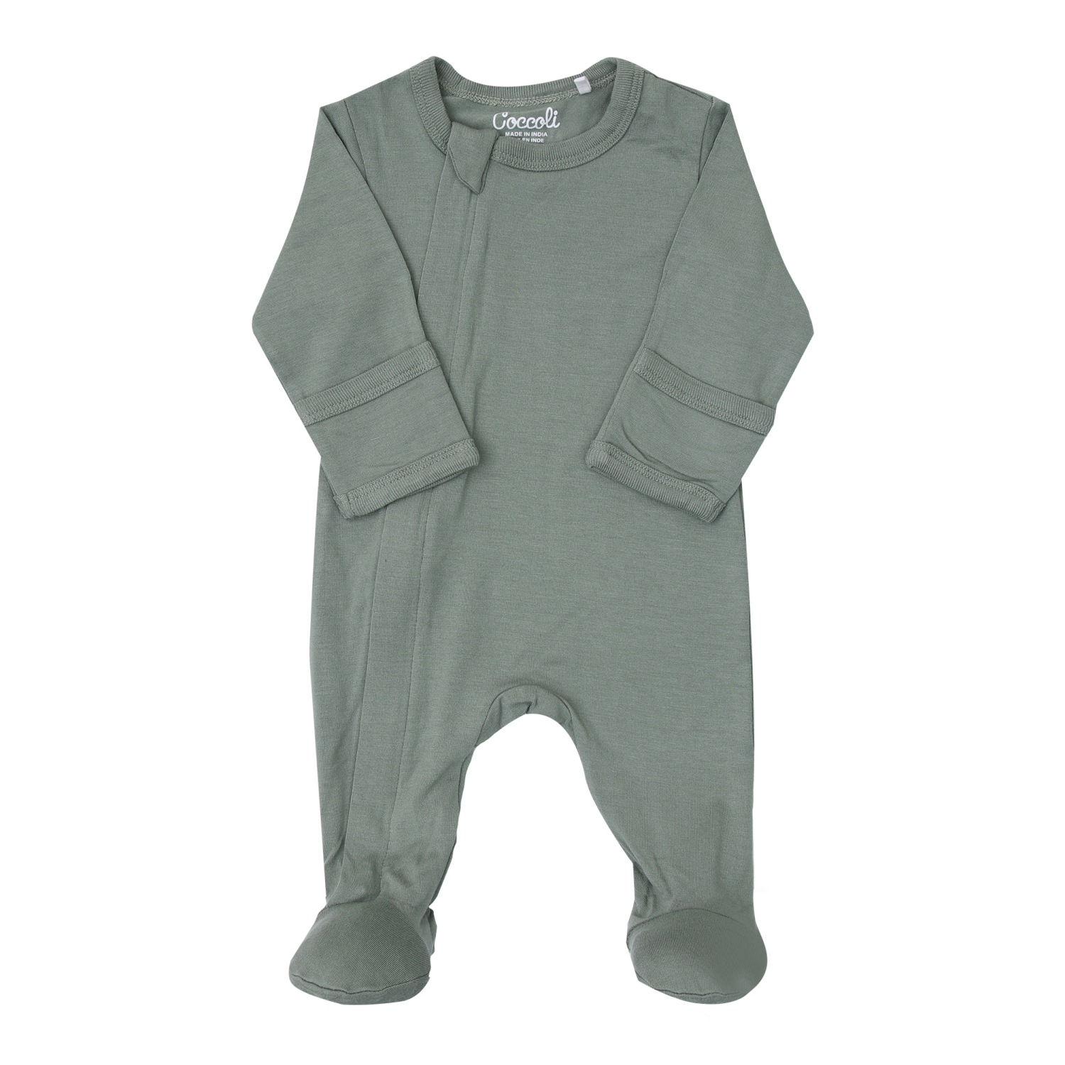 Coccoli Tencel Modal Zippered Footie Sleeper - As Soft As Bamboo - Lily Pad
