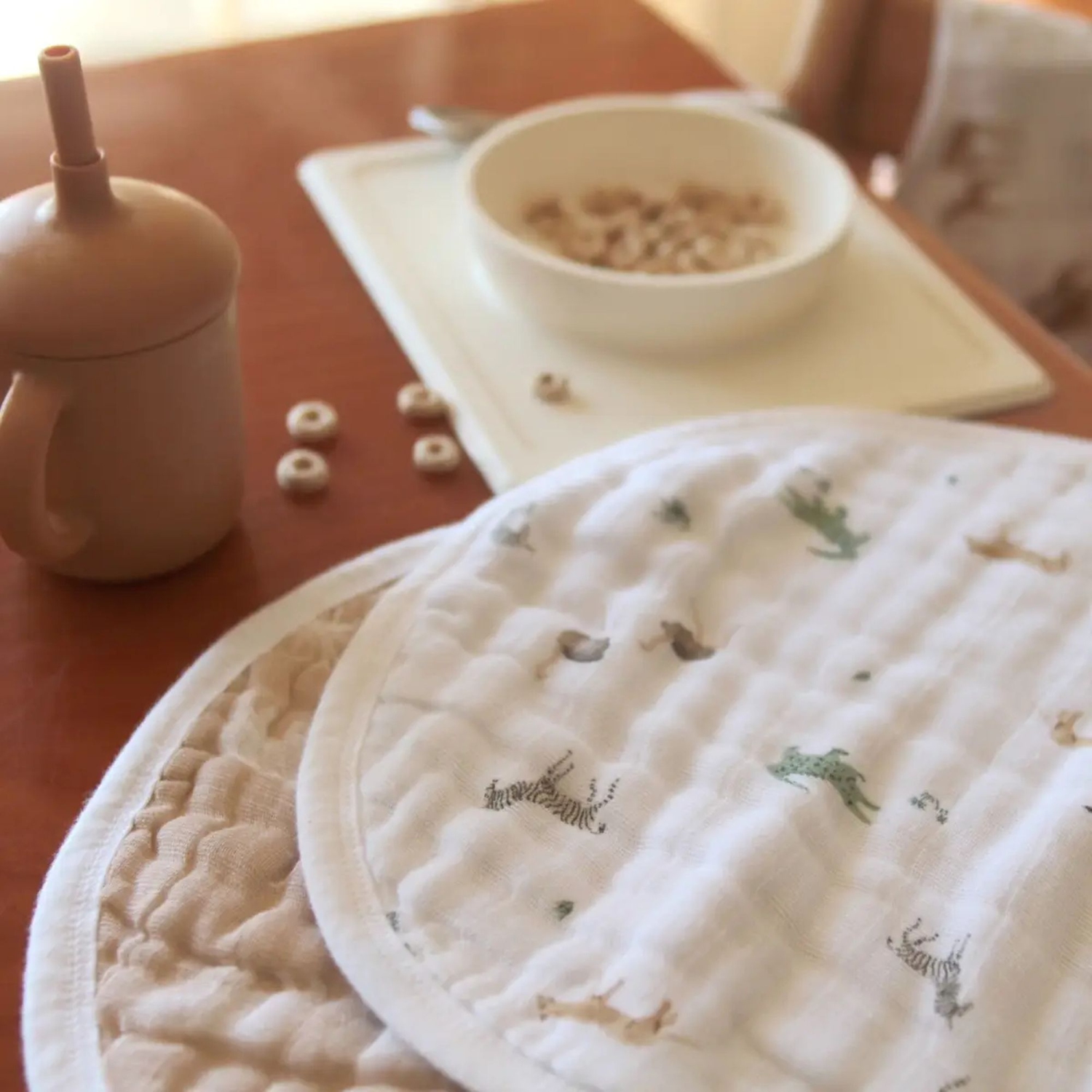 Paquet de 2 bavettes Burpy Bibs Classic d'aden + anais - Safari Dreams