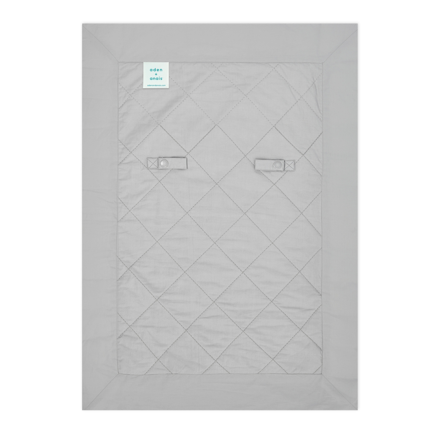 Aden+Anais On-The-Go Cotton Weighted Blanket - Grey Cross-Hatch