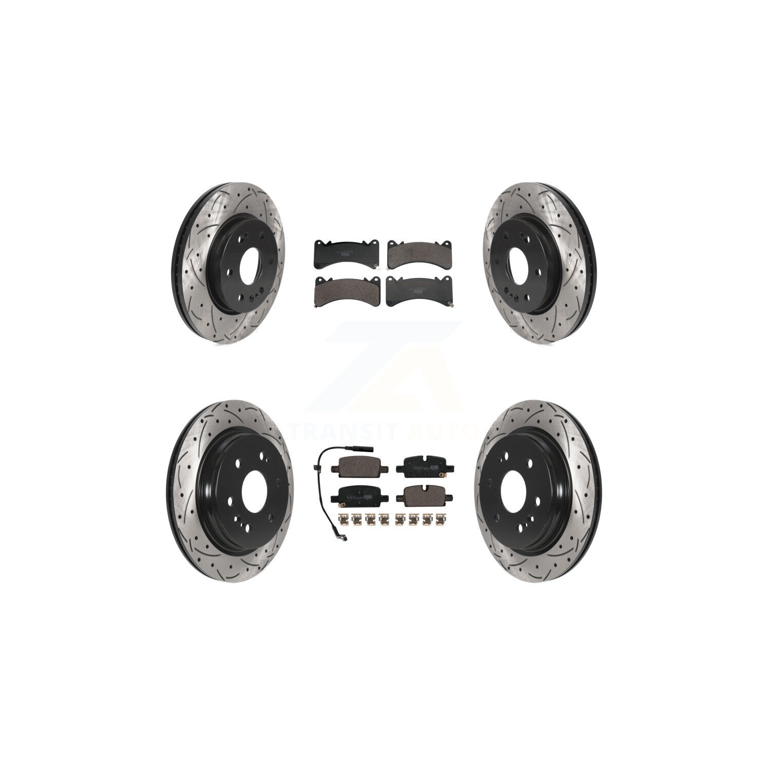 Disques de frein perforés et enduits à l'avant et ensemble de plaquettes en céramique pour Tahoe KDT-101373 de Chevrolet