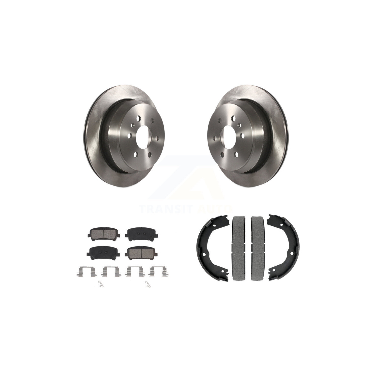 Ensemble de disques arrière semi-métalliques avec patins et patins de stationnement pour Chevrolet Colorado GMC Canyon K8S-104303