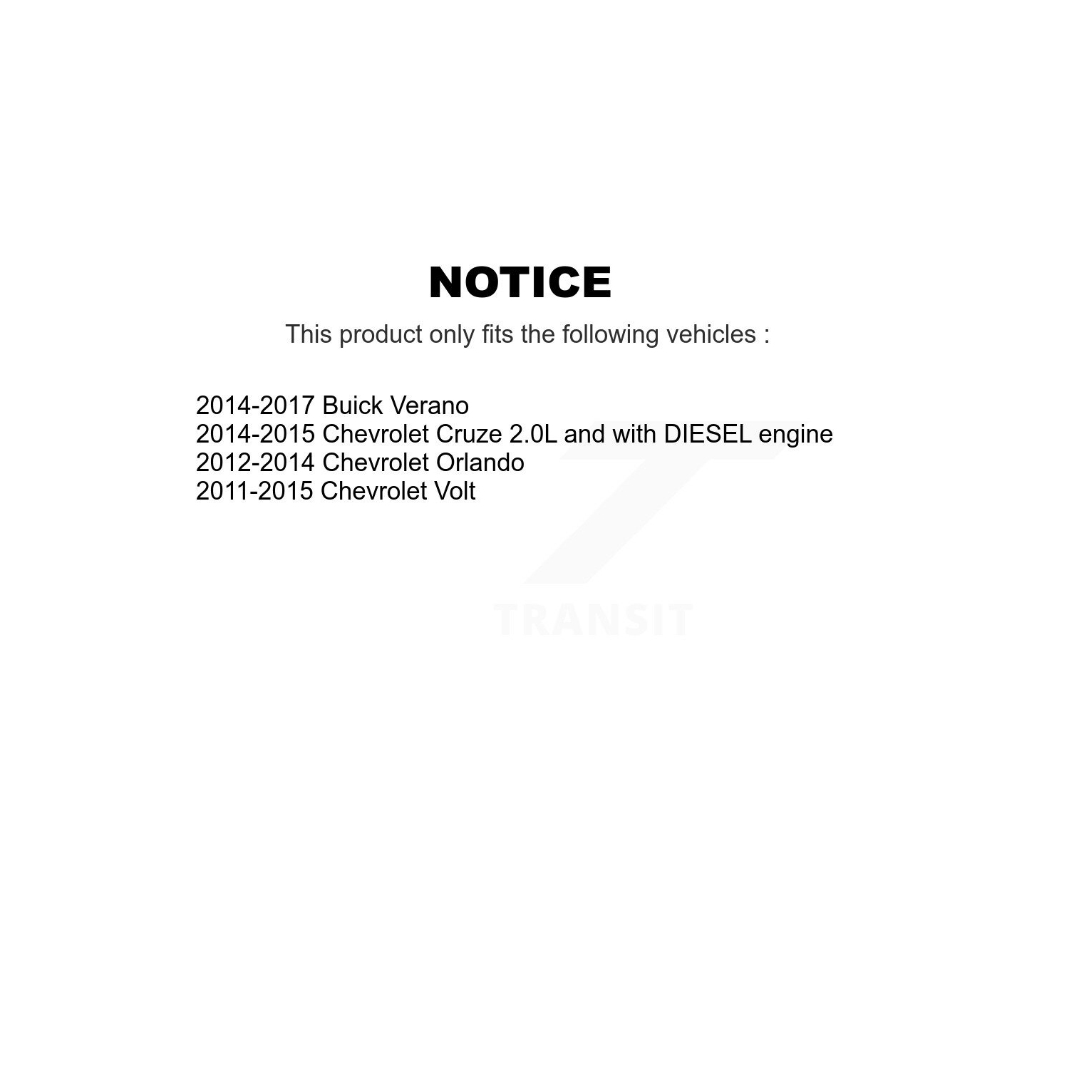 Disques d'étrier de frein avant et plaquettes semi-métalliques pour Cruze Buick Verano KCG-101158P de Chevrolet