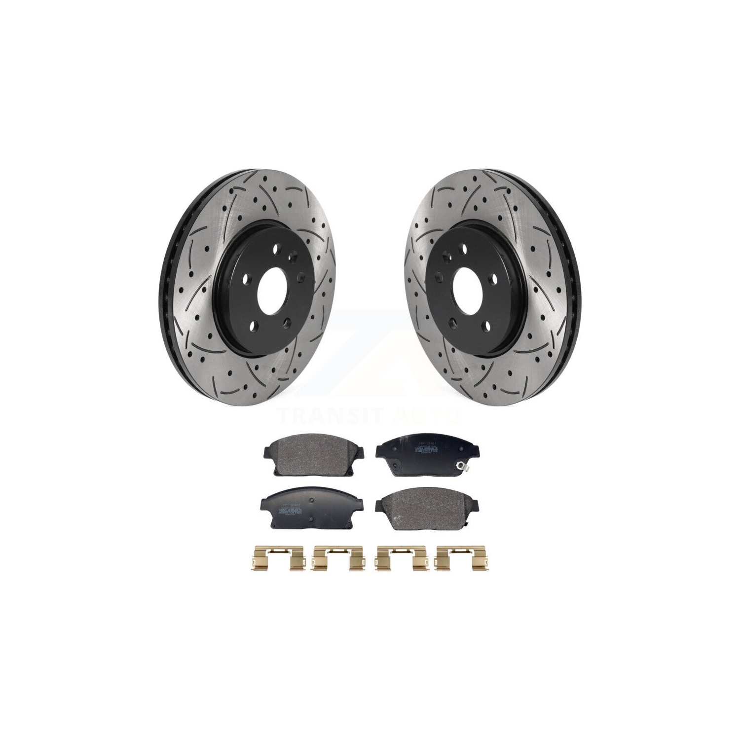 Front Drilled Slot Disc Brake Rotor Semi-Metallic Pad Kit For Chevrolet Trax Buick Encore KDF-101205