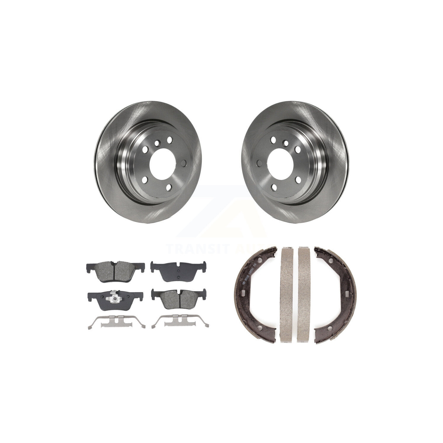 Rear Disc Rotors Semi-Metallic Pads Parking Shoes Kit For BMW 328i xDrive 330i 320i 428i K8S-104331