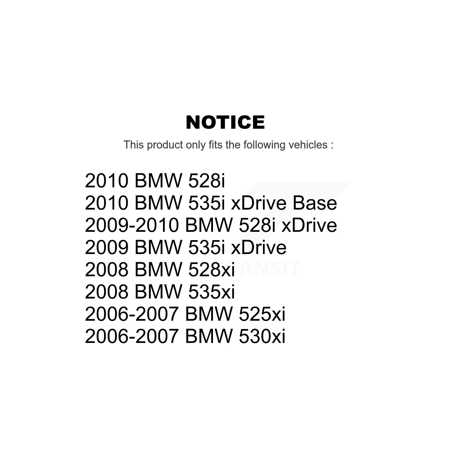 Disques arrière Semi-métalliques et patins de stationnement pour BMW 530xi 528i xDrive 535i K8S-104345