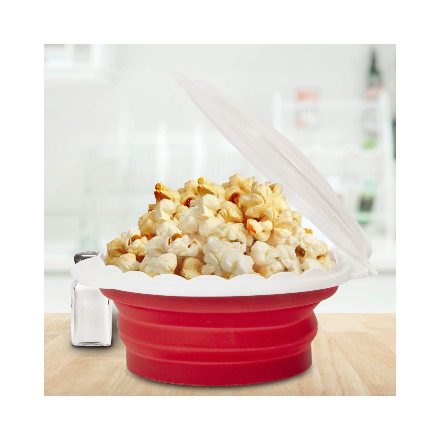 Cuisinart Collapsible Microwave Popcorn Popper, Red, Silicone