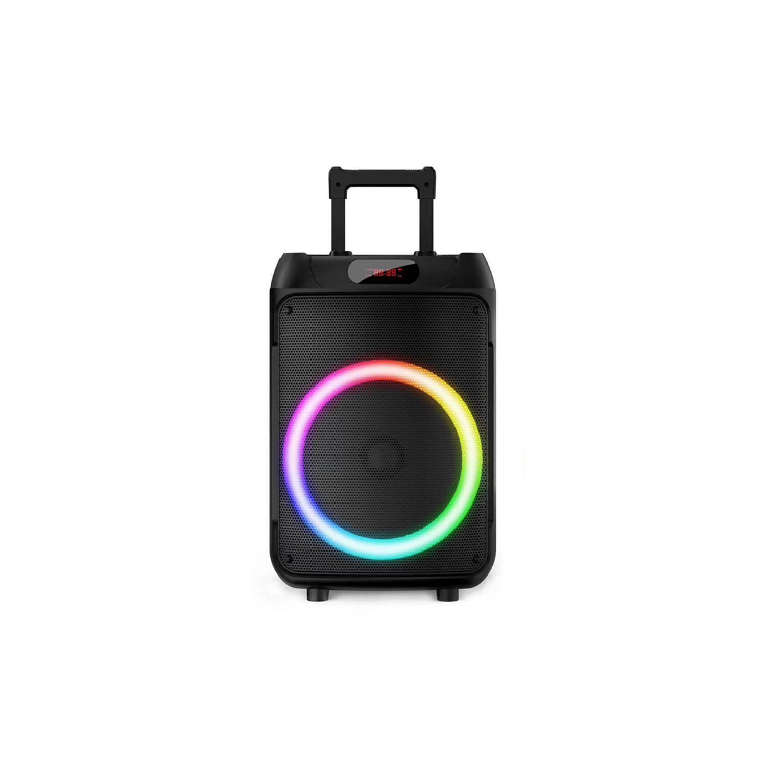 Haut-parleur d'extrêmes graves portatif 12 PO Bluetooth d'AxGear avec lampe et microphone d'extérieur avec fil LED