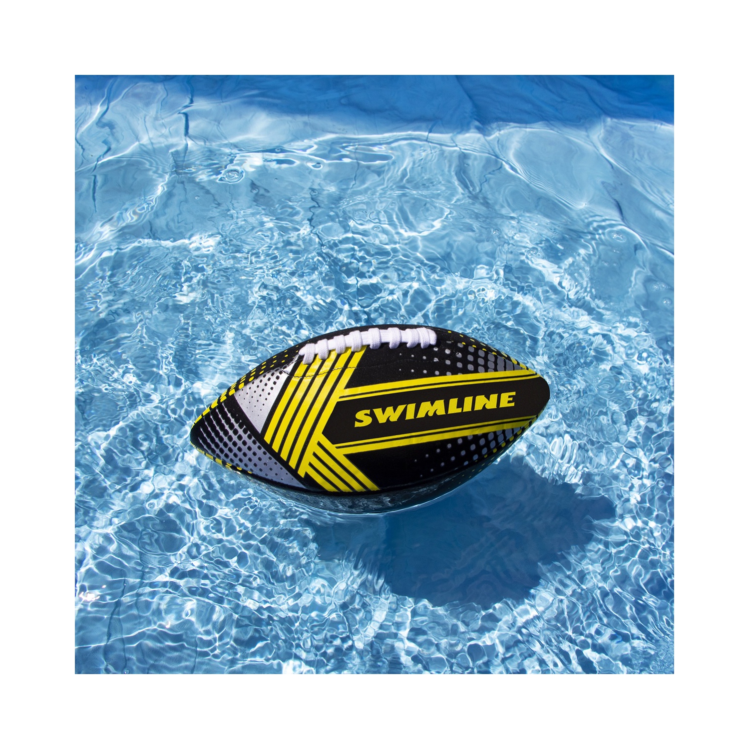 Ballon de football en néoprène pour piscine - 10 po - Noir et gris