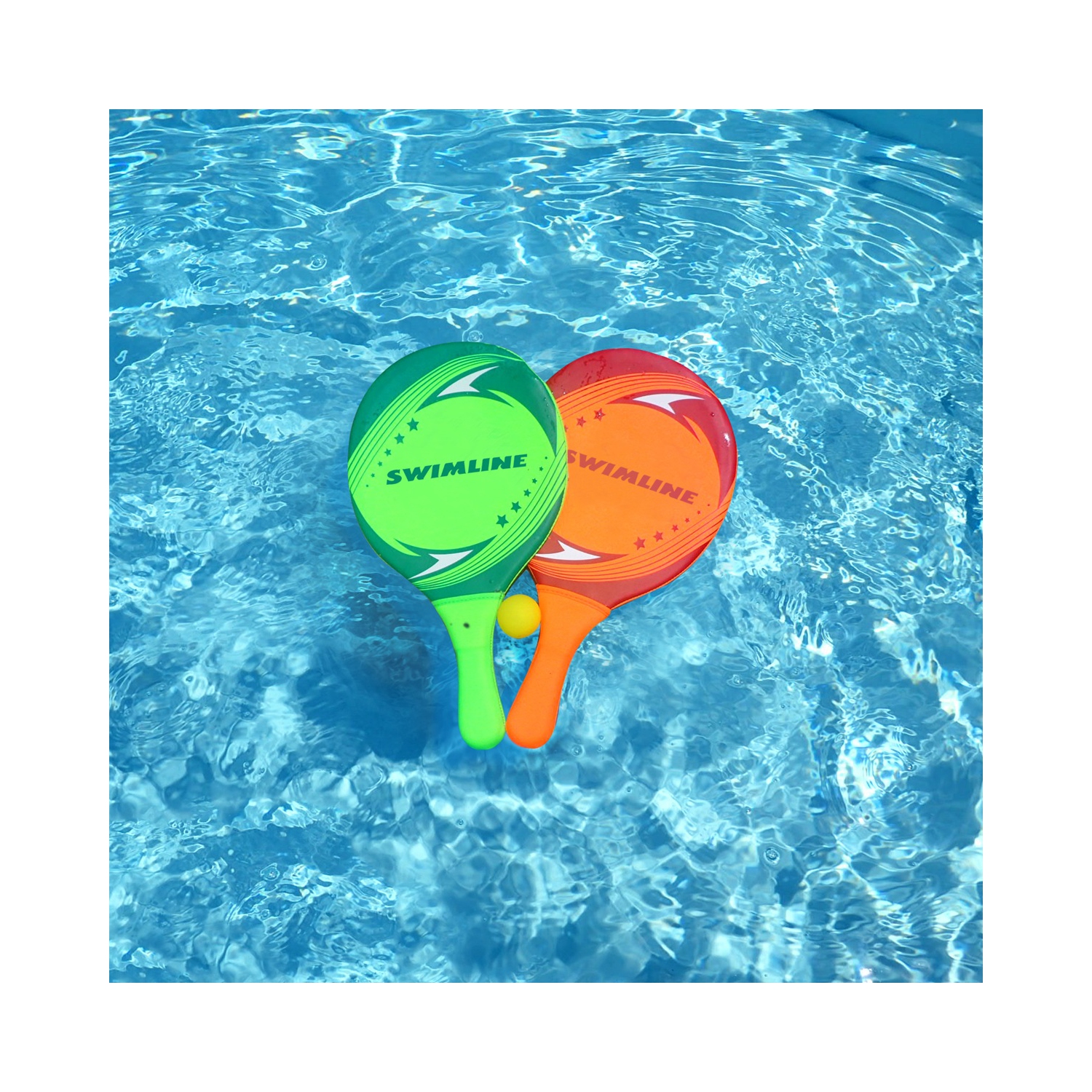 Ensemble de pagaie pour piscine pour enfant - 15 po - vert et orange