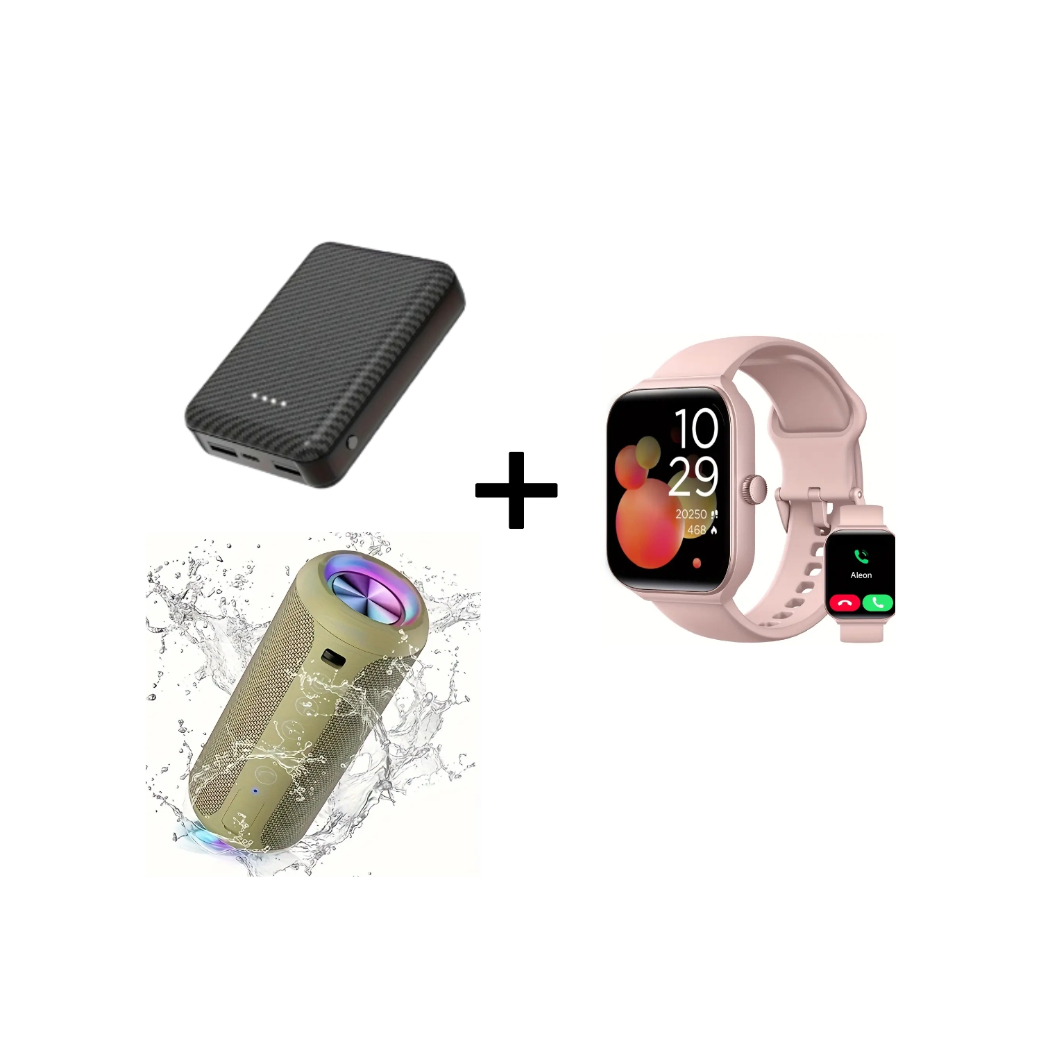 Batterie 12000&nbsp;mAh pour veste chauffante, montre intelligente 1,95&nbsp;po pour femmes avec 100 modes de sport, haut-parleur extérieur sans fil